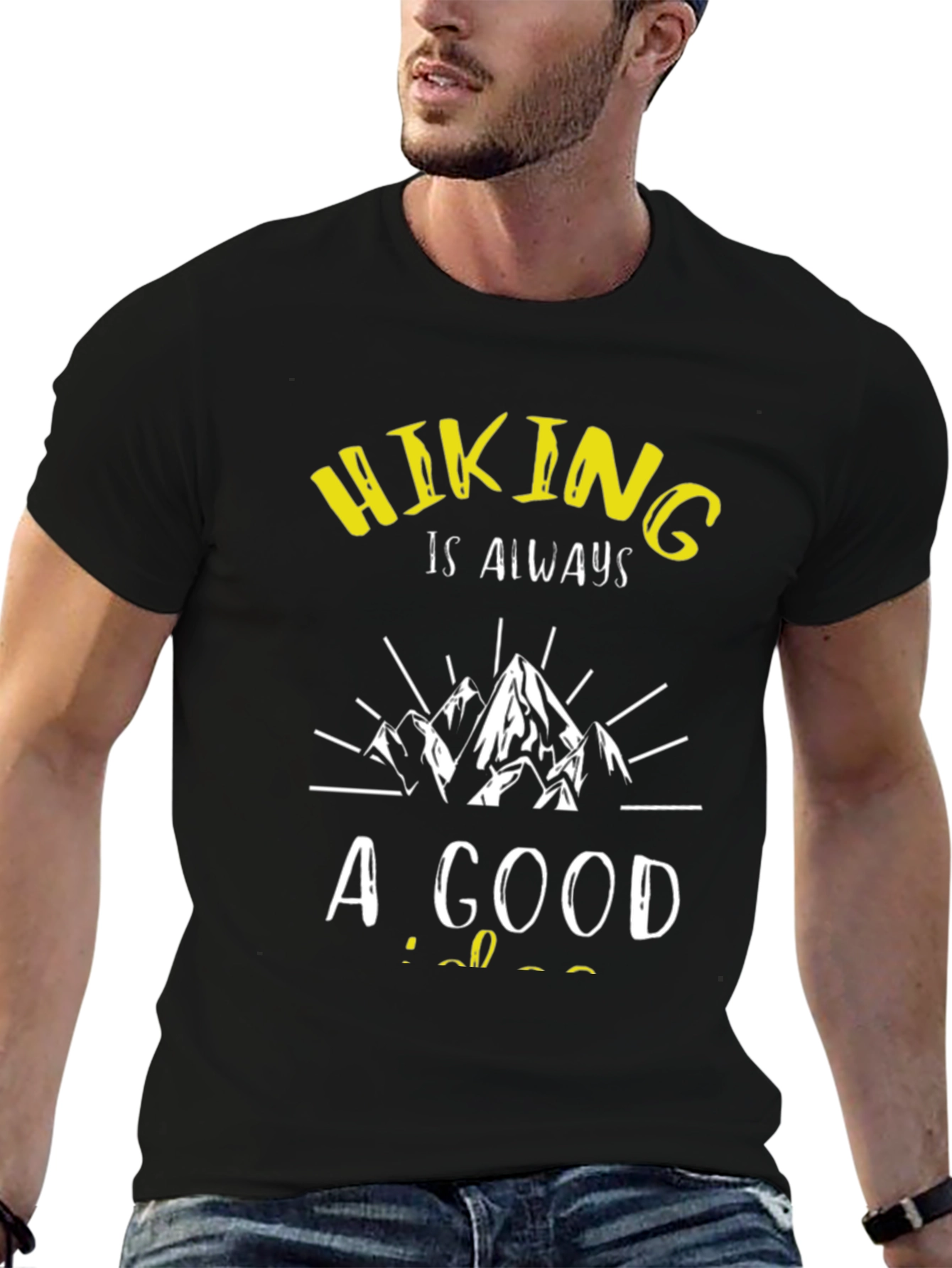 Hiking Always A Good Idea Black T-Shirt