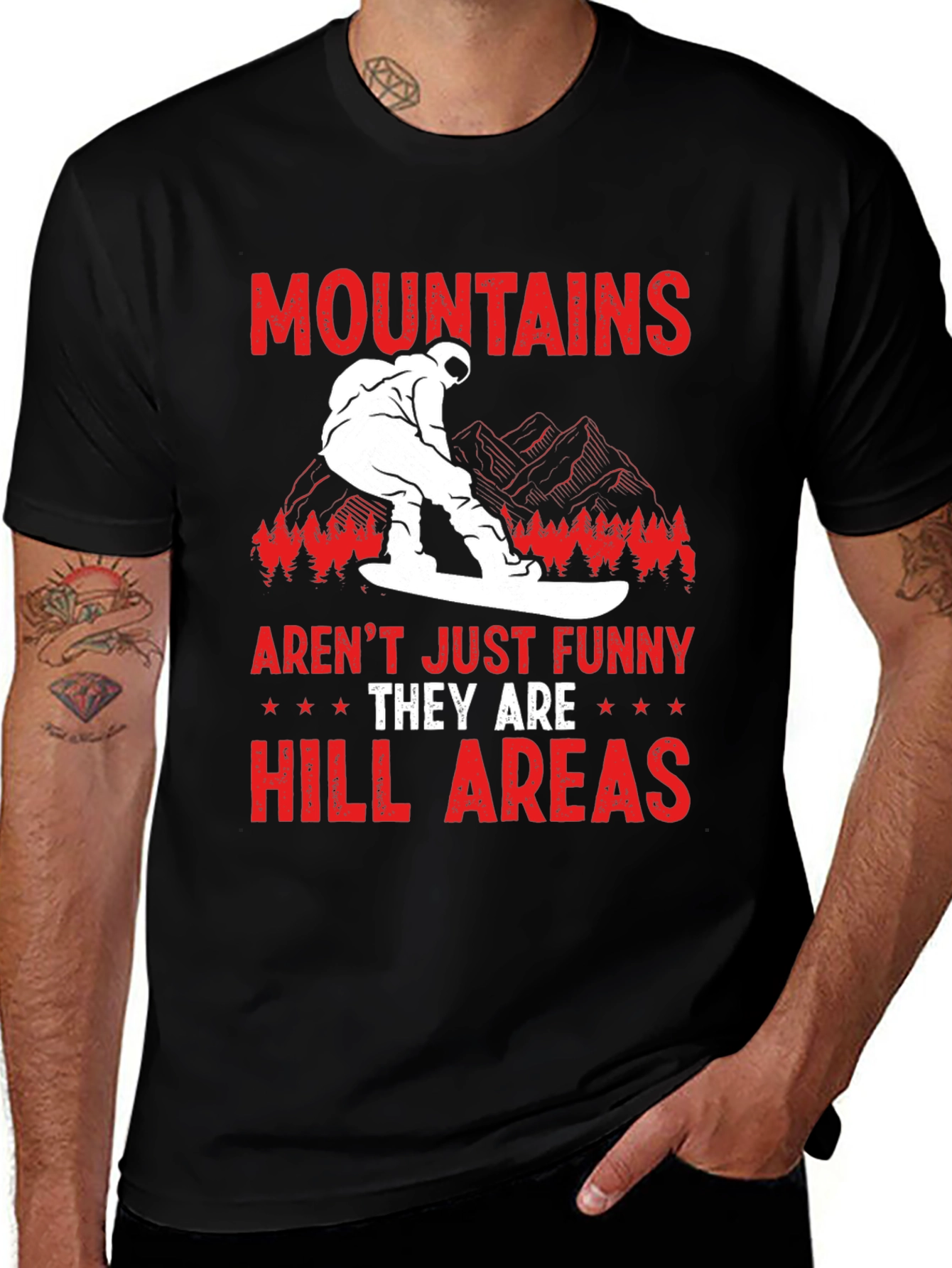 Funny Mountains Hill Areas T-Shirt