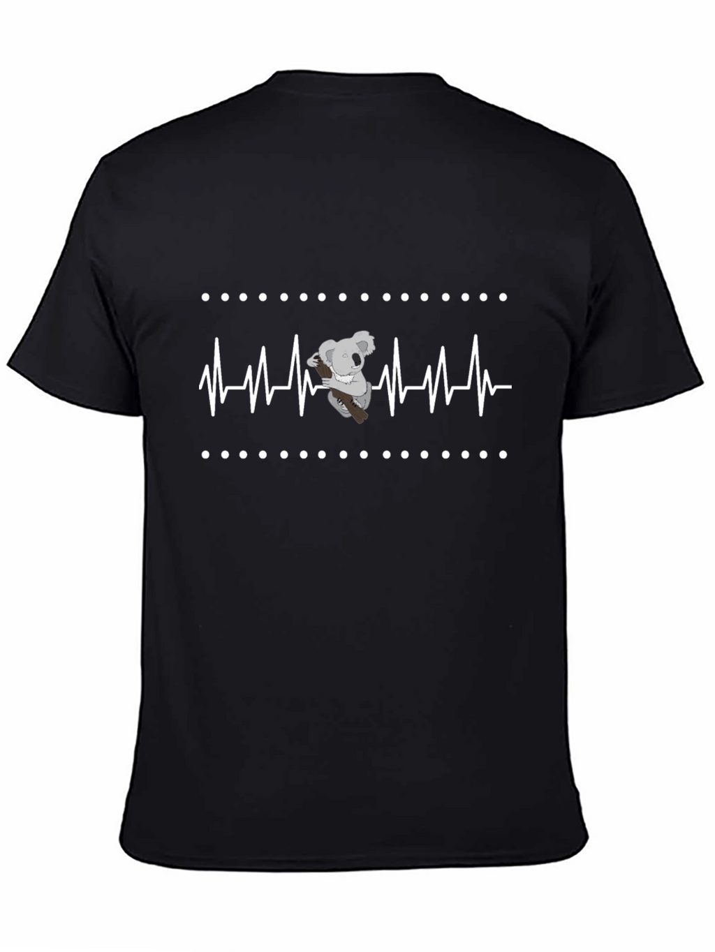 Koala Heartbeat T-Shirt - Black