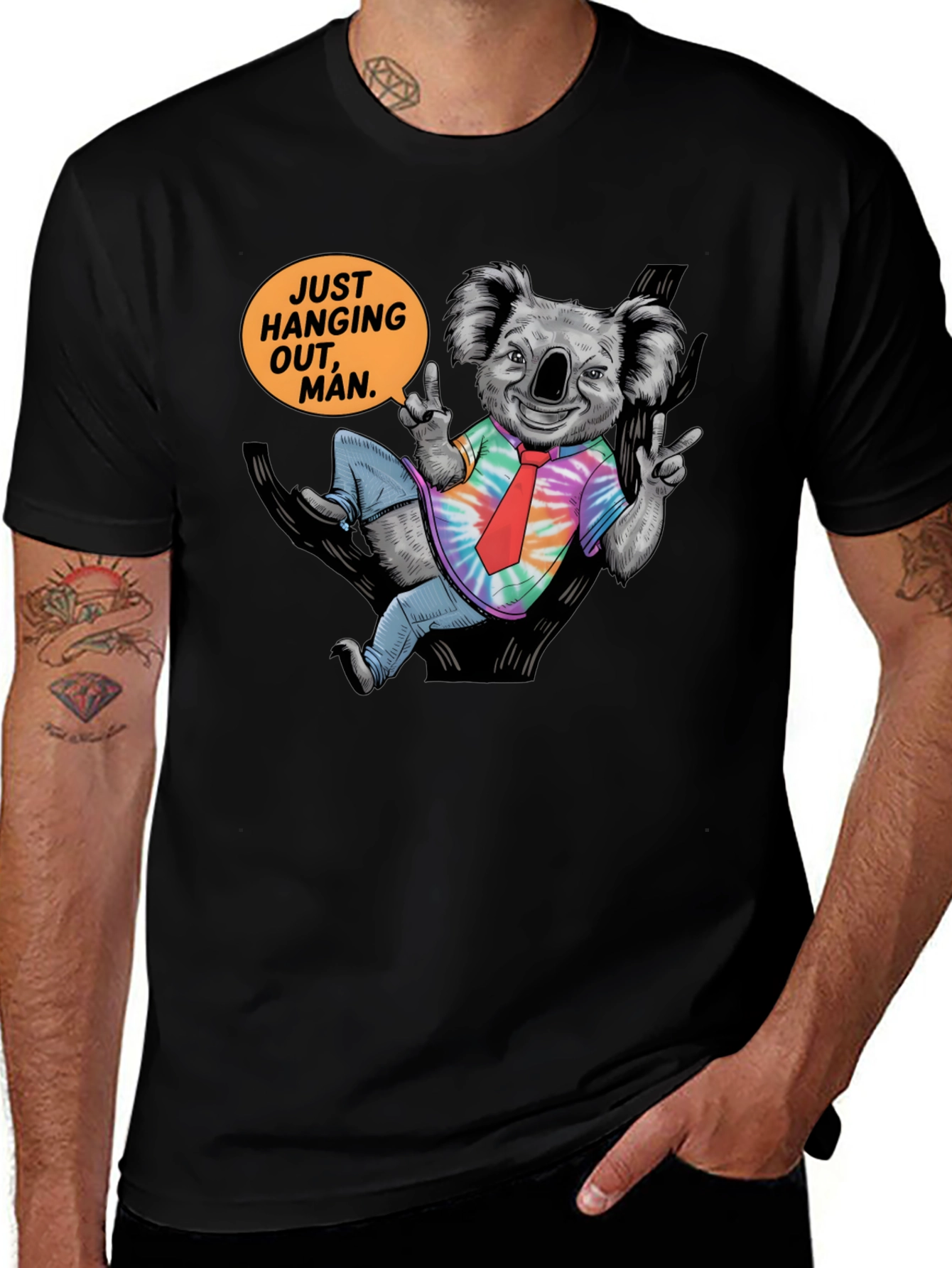 Cool Koala T-Shirt - Just Hanging Out Man!