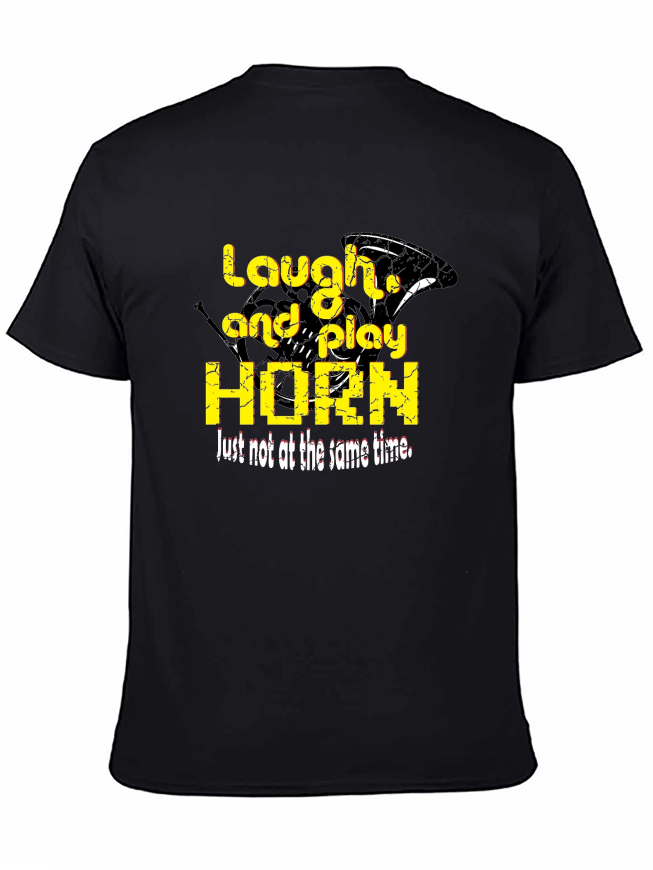Laugh and Play Horn Black T-Shirt