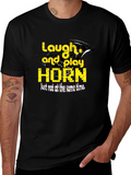 Laugh and Play Horn Black T-Shirt