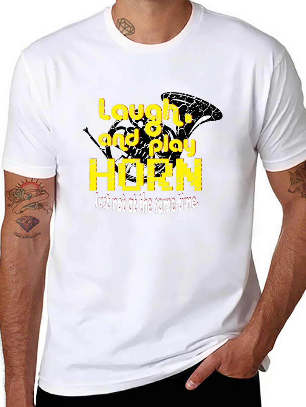 Laugh and Play Horn Black T-Shirt