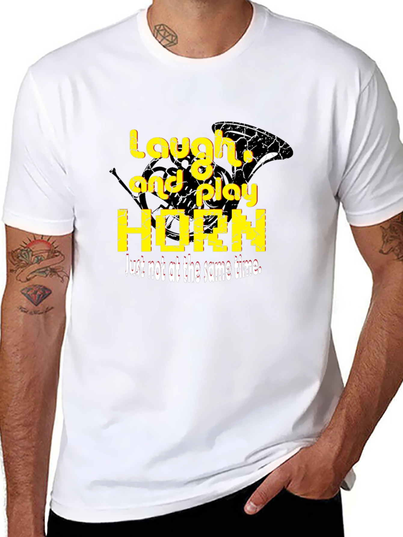 Laugh and Play Horn Black T-Shirt