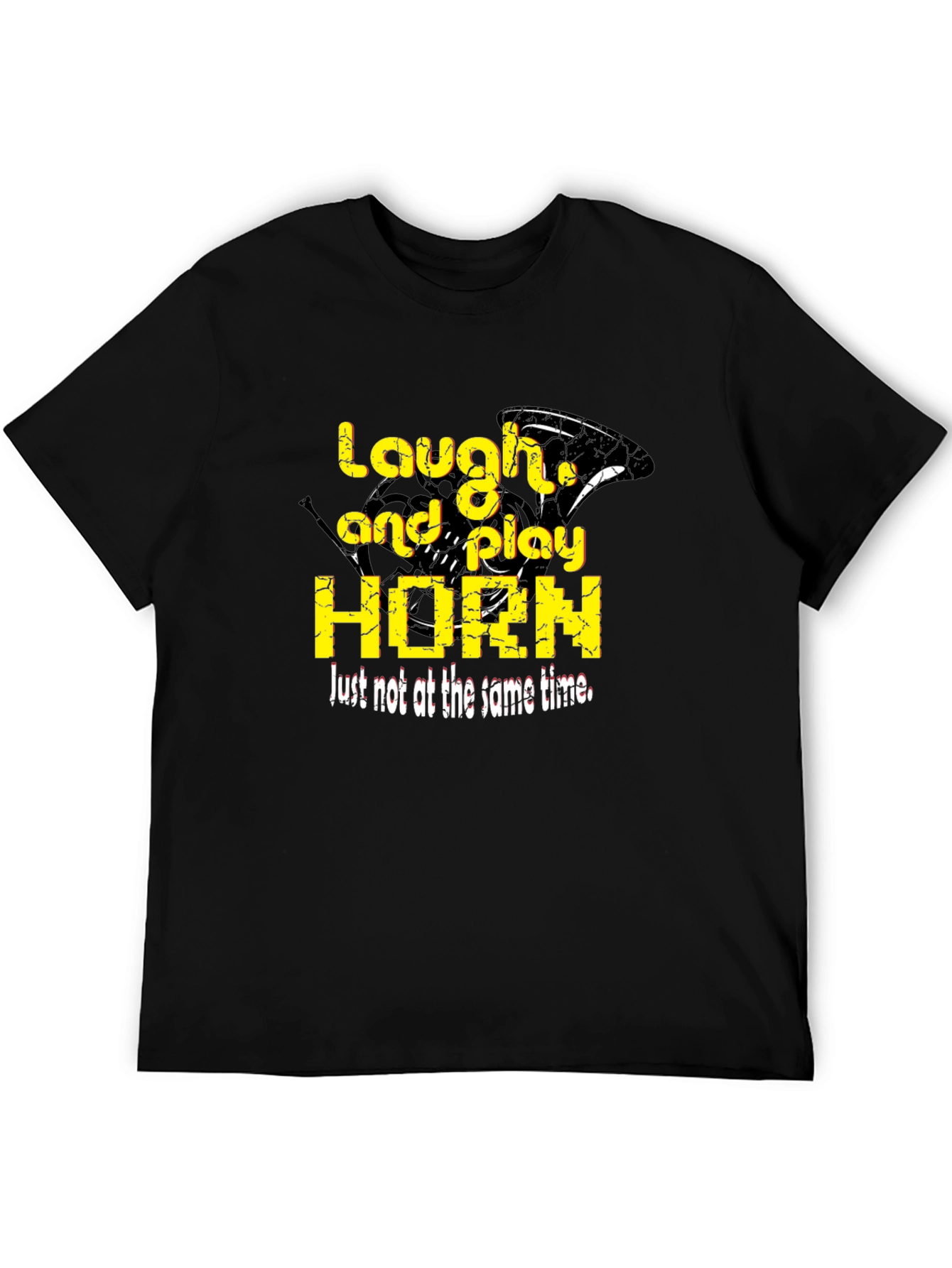 Laugh and Play Horn Black T-Shirt