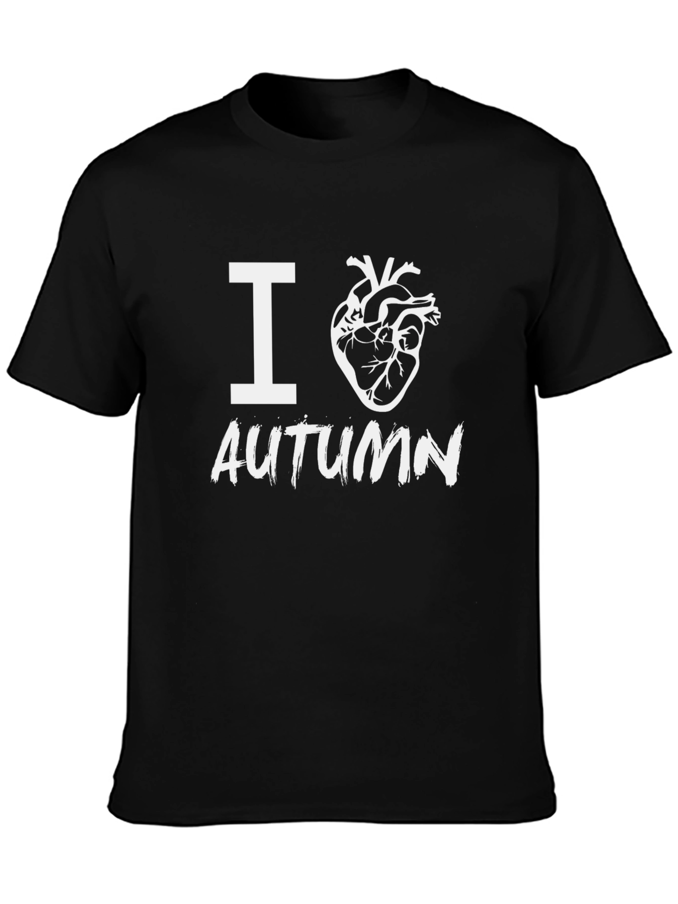 I Heart Autumn T-Shirt - Black Graphic Tee