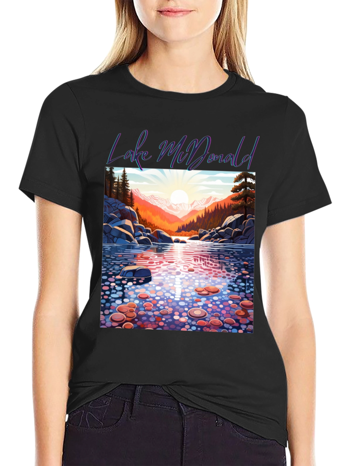 Lake McDonald Graphic Tee - Nature Inspired T-Shirt
