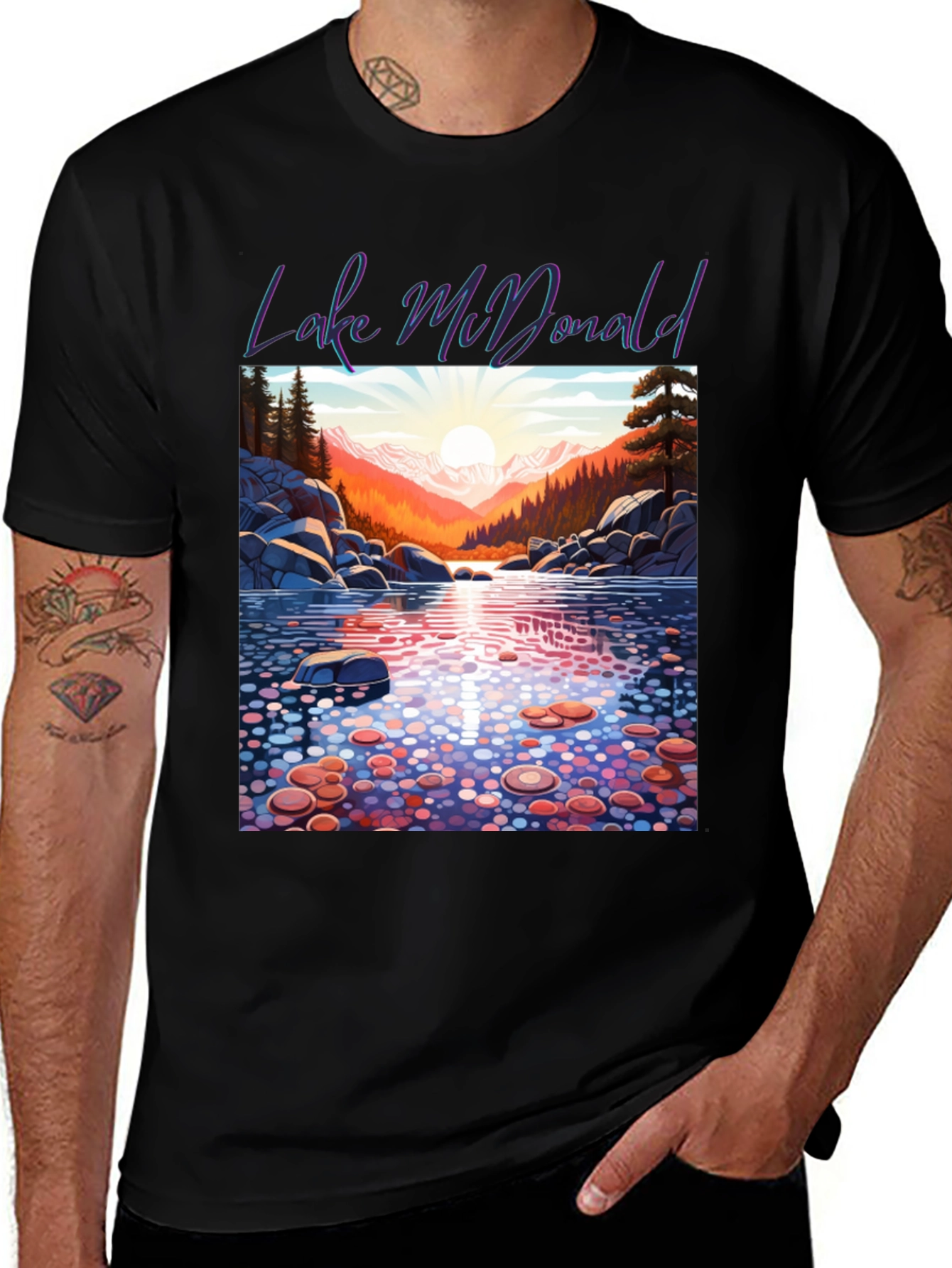 Lake McDonald Graphic Tee - Nature Inspired T-Shirt