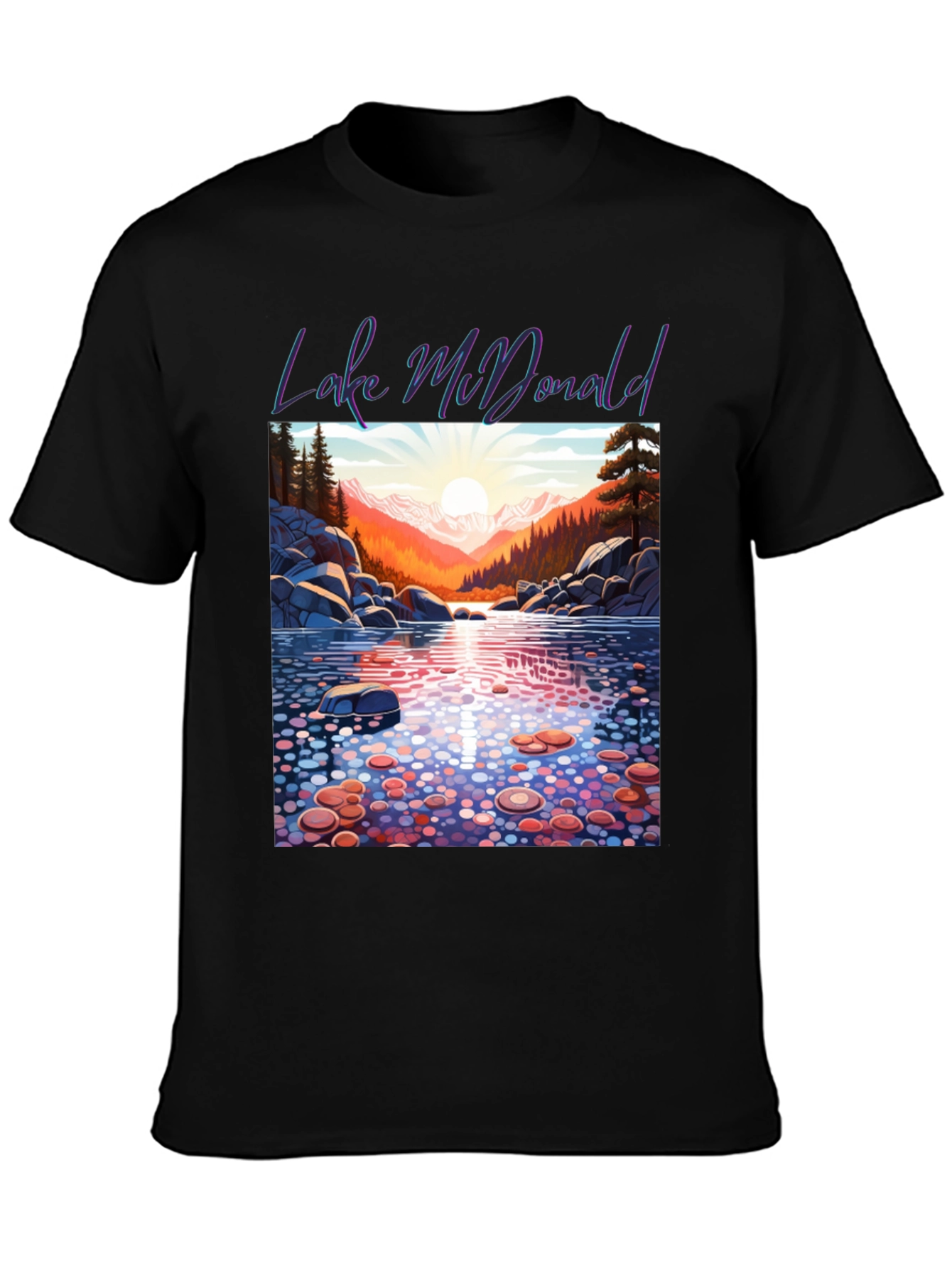 Lake McDonald Graphic Tee - Nature Inspired T-Shirt
