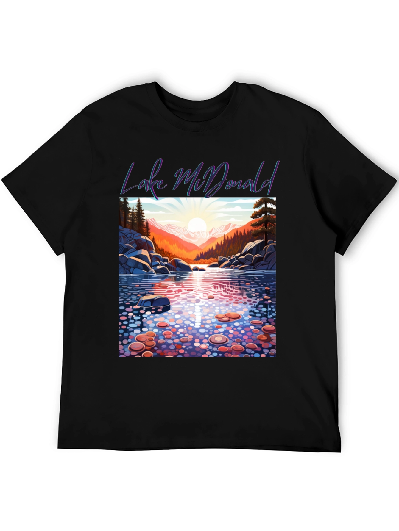 Lake McDonald Graphic Tee - Nature Inspired T-Shirt