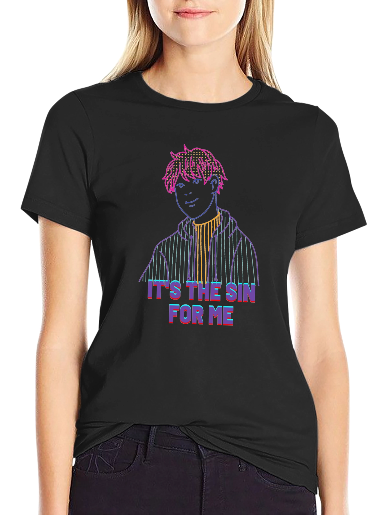 Its The Sin For Me Neon Graphic Tee