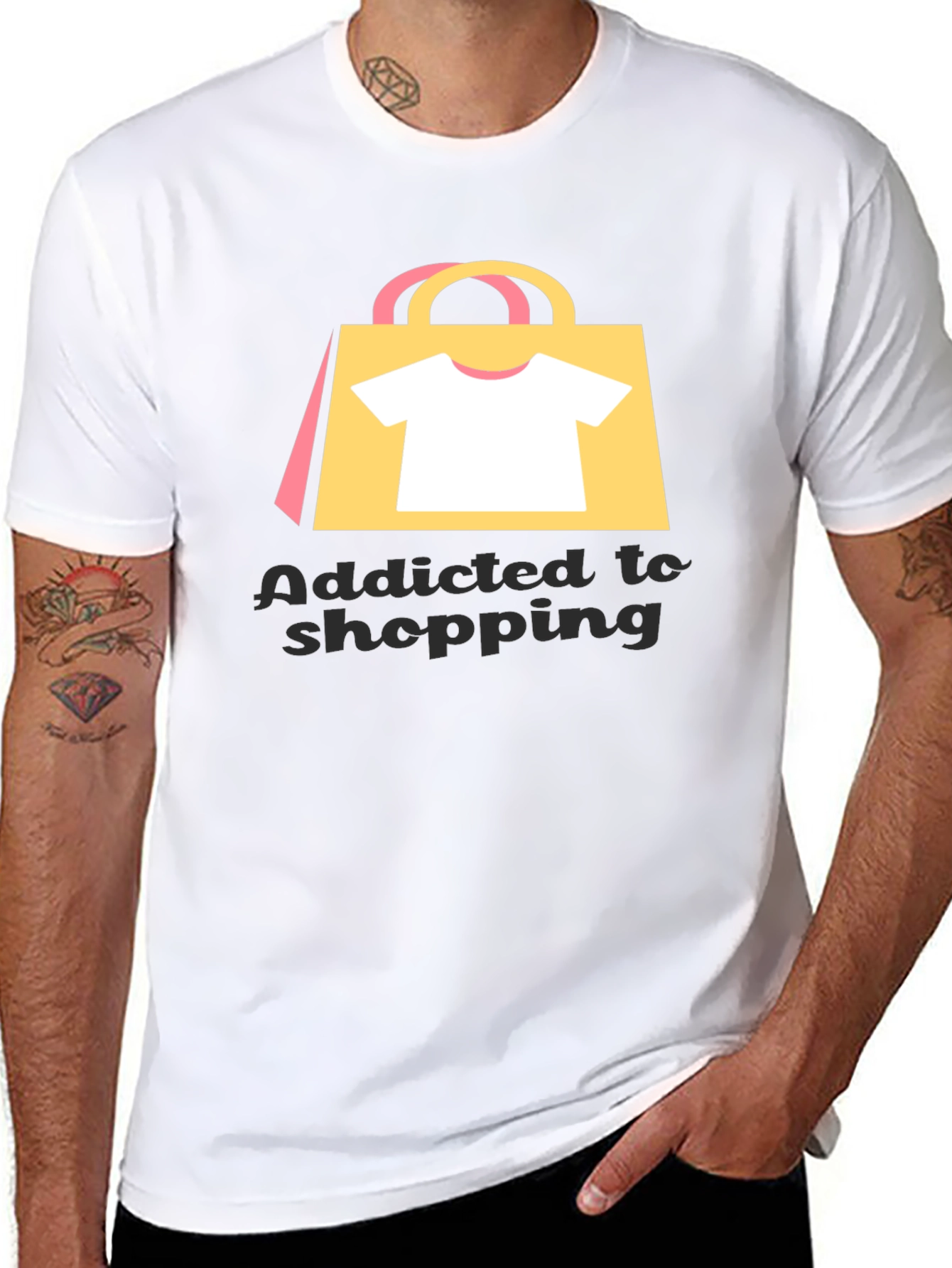 Addicted to Shopping Graphic Tee
