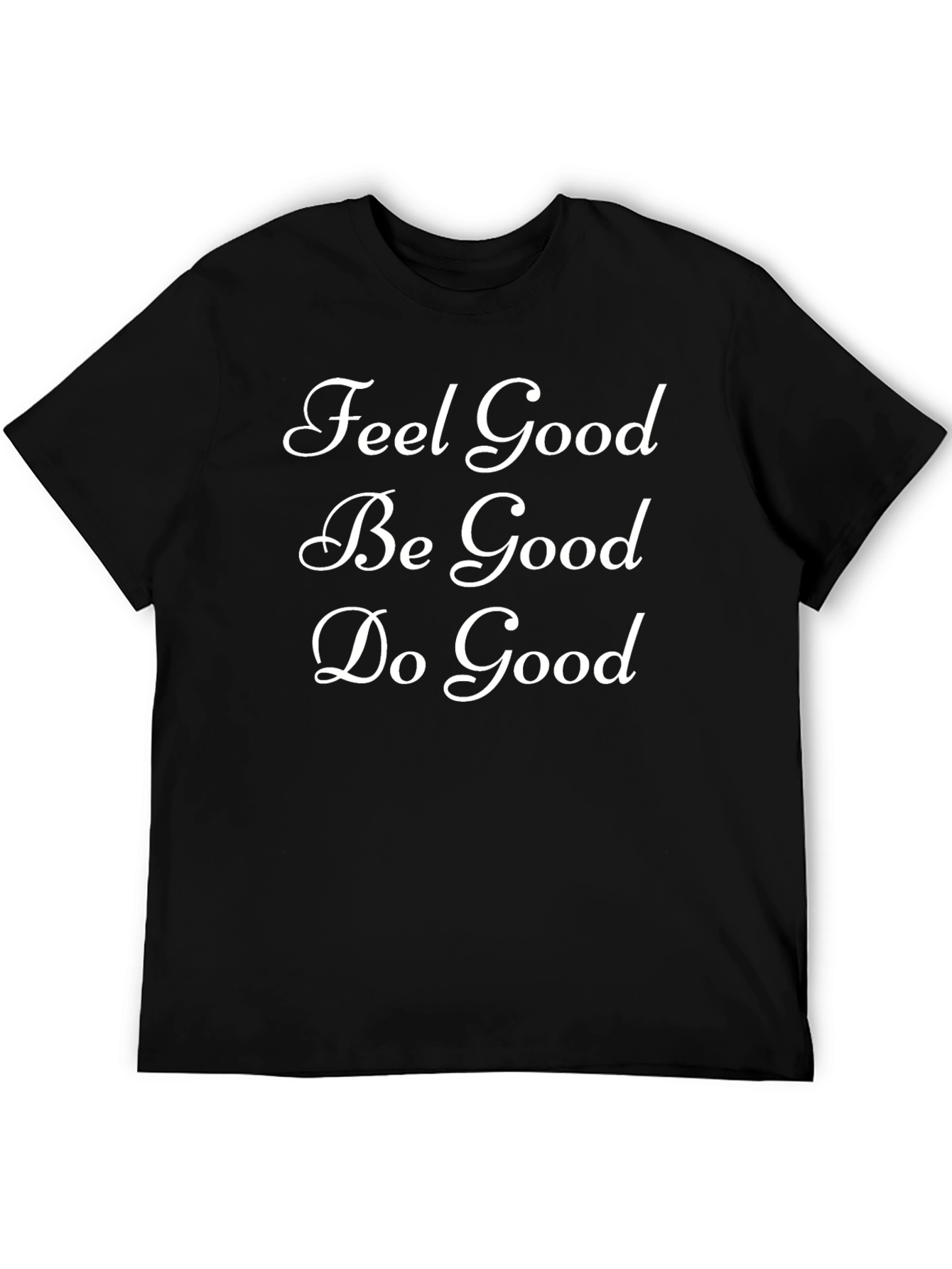 Feel Good T-Shirt - Black Crew Neck Tee