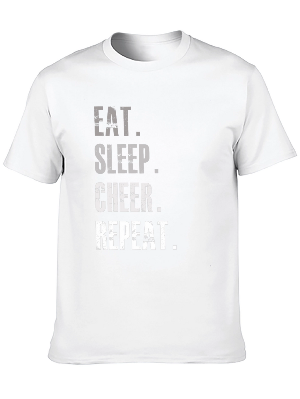 Eat Sleep Cheer Repeat Black T-Shirt
