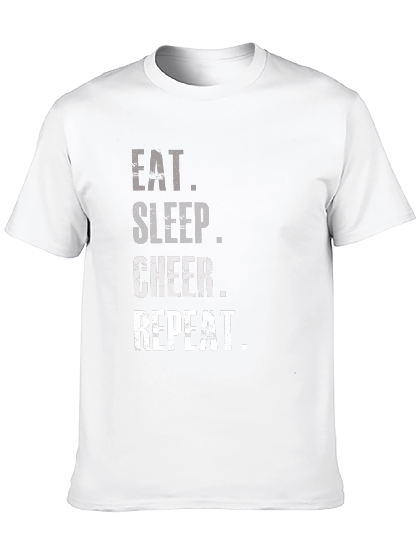 Eat Sleep Cheer Repeat Black T-Shirt