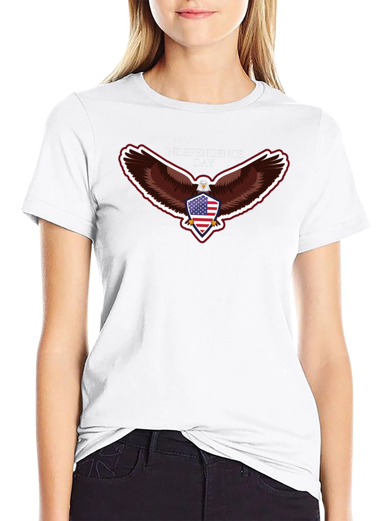 Independence Day Eagle Graphic T-Shirt