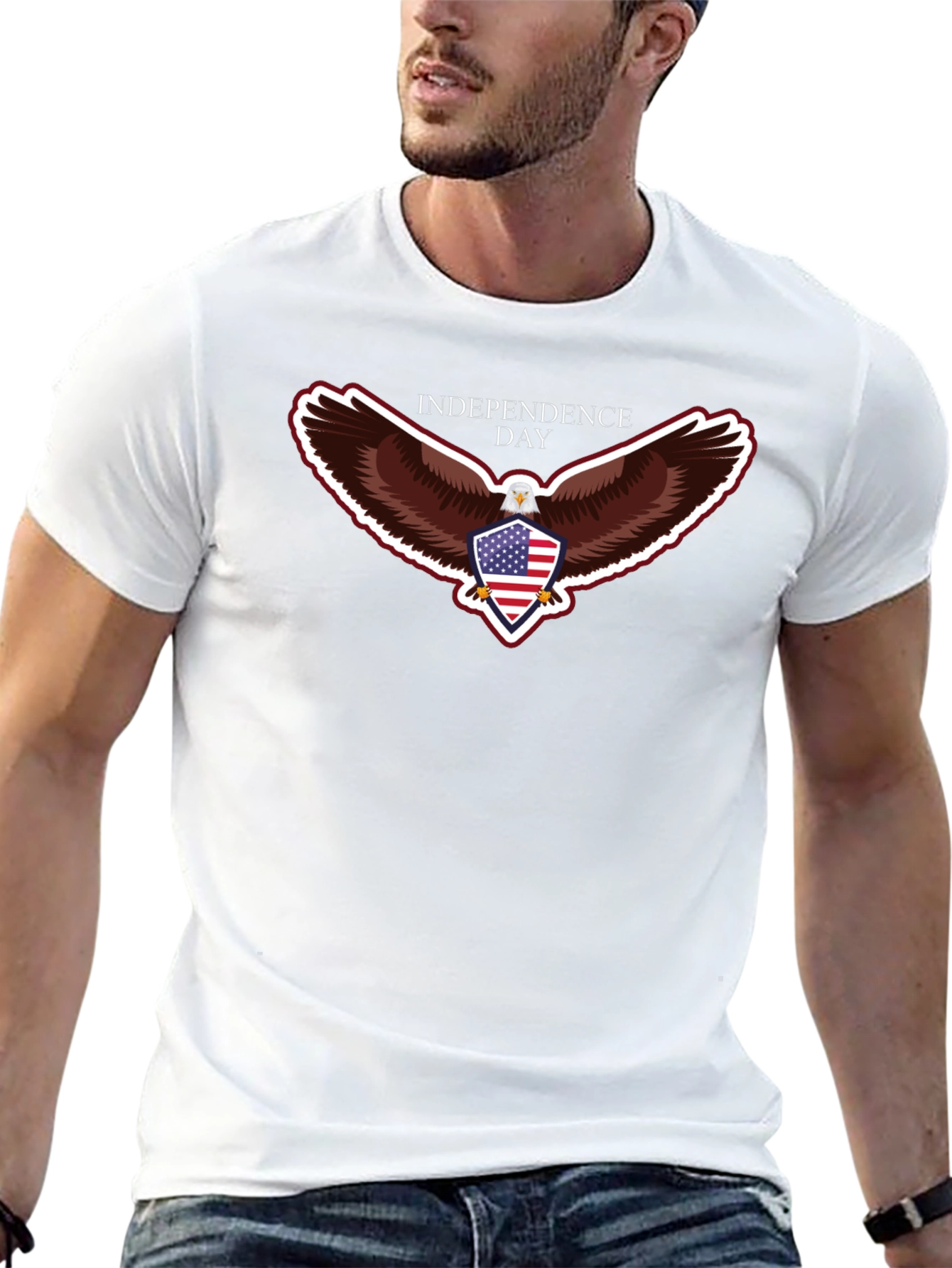 Independence Day Eagle Graphic T-Shirt