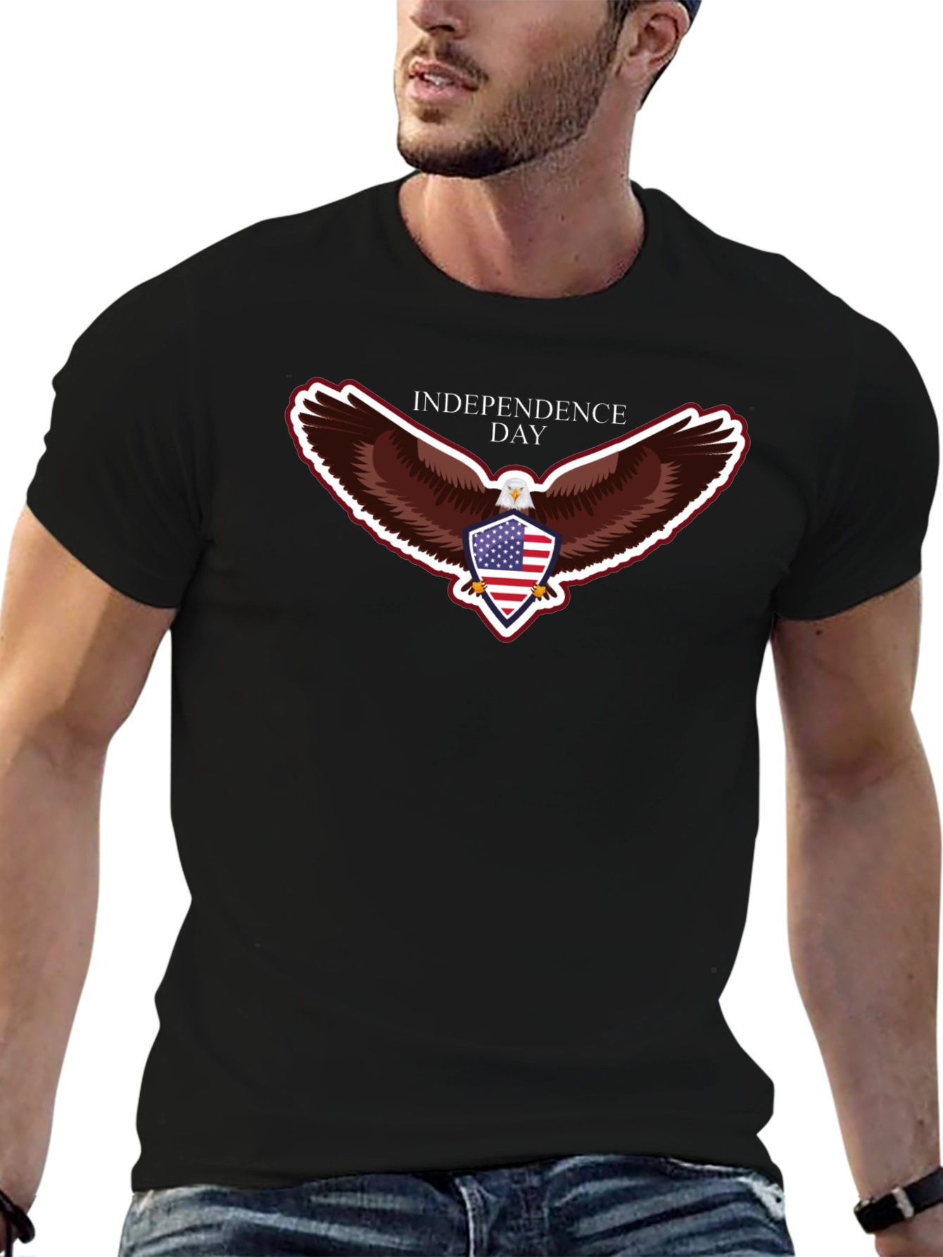 Independence Day Eagle Graphic T-Shirt