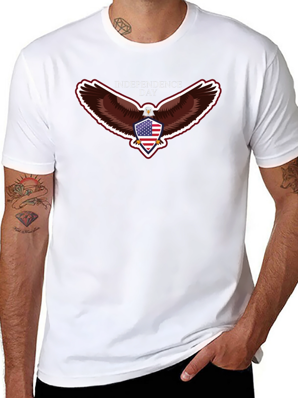 Independence Day Eagle Graphic T-Shirt