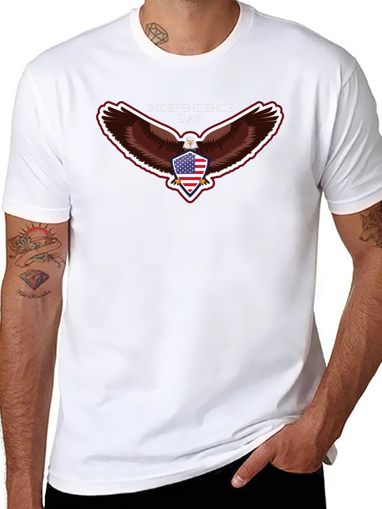 Independence Day Eagle Graphic T-Shirt