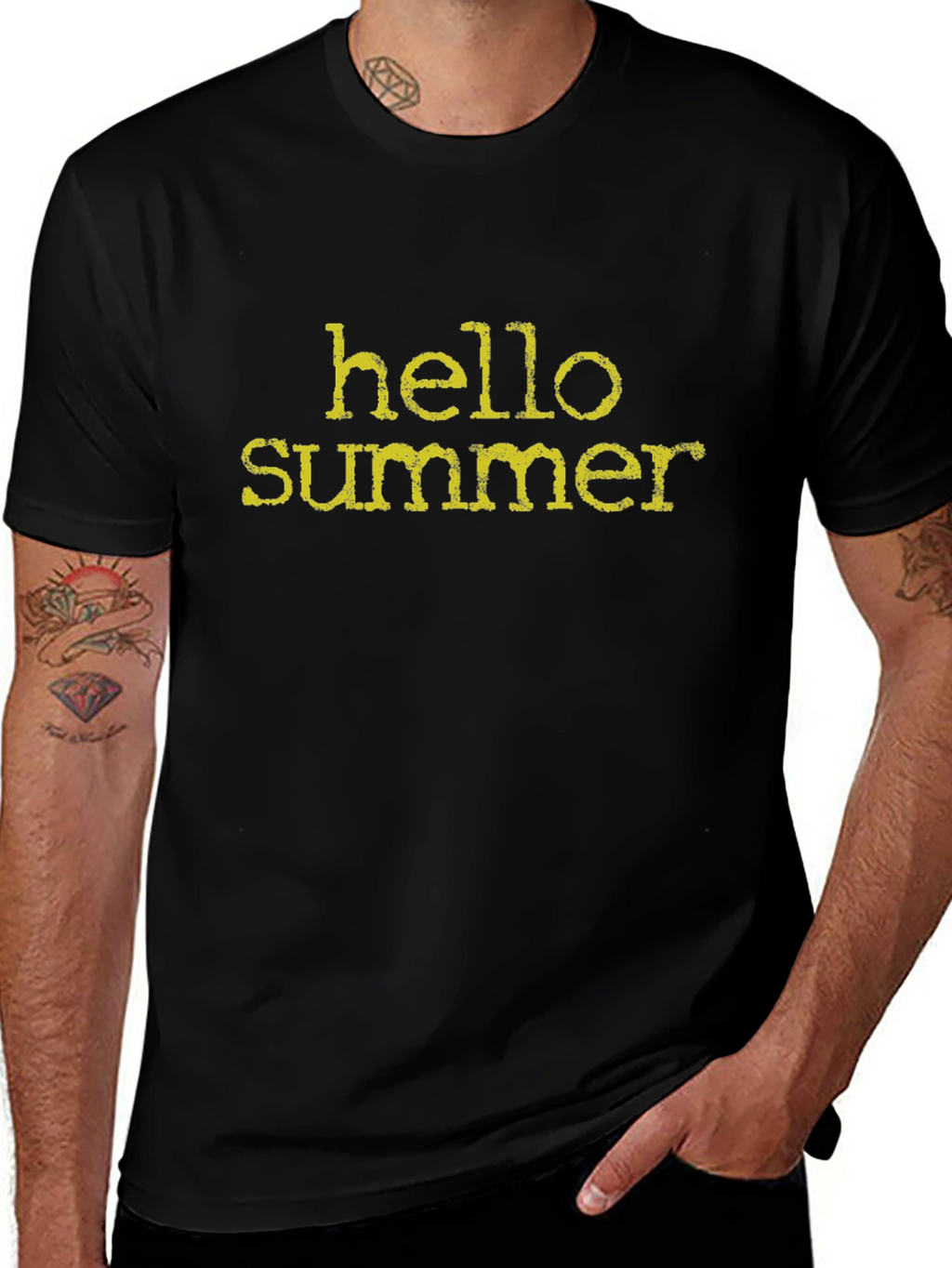 Hello Summer Black T-Shirt