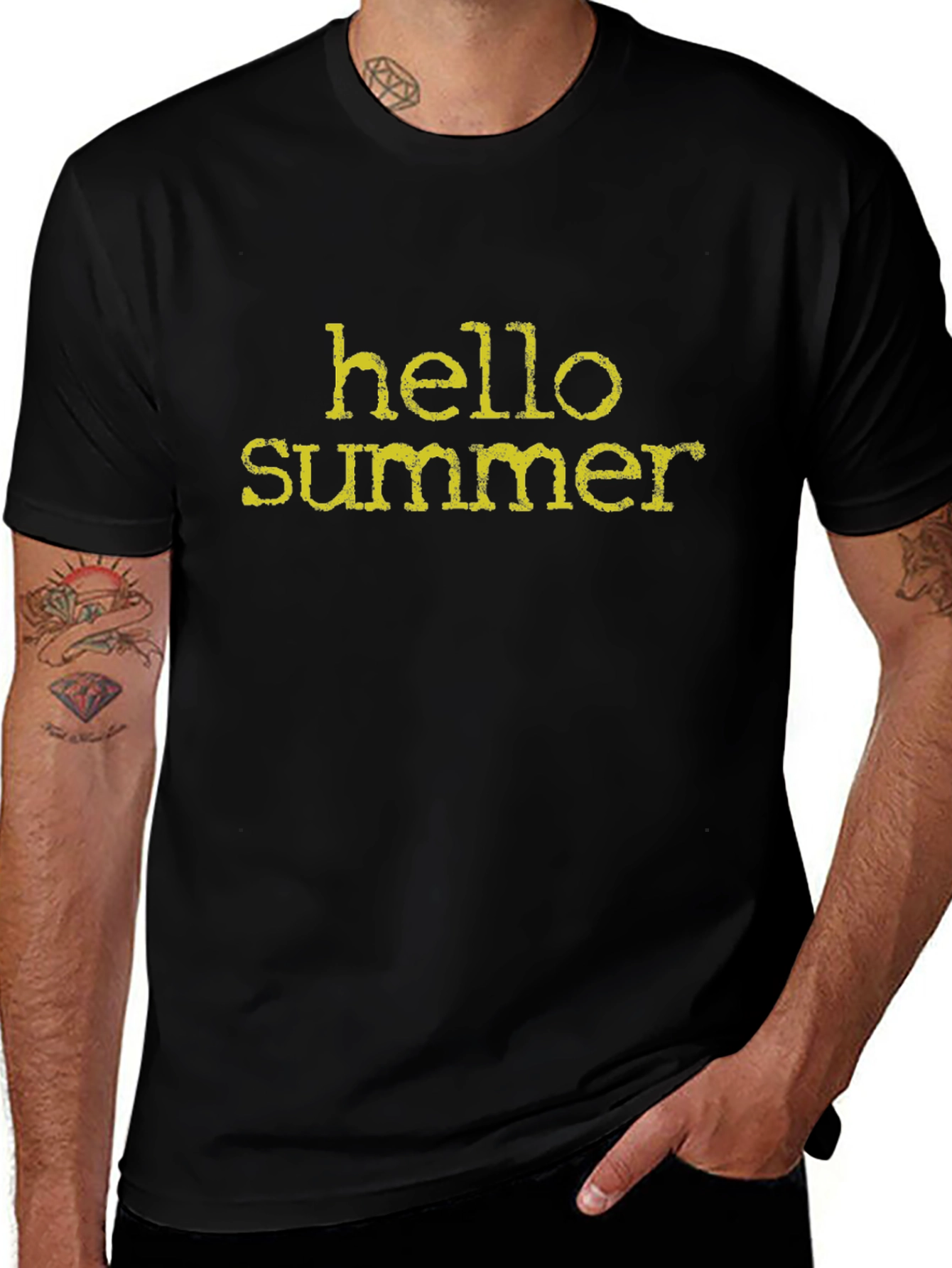 Hello Summer Black T-Shirt