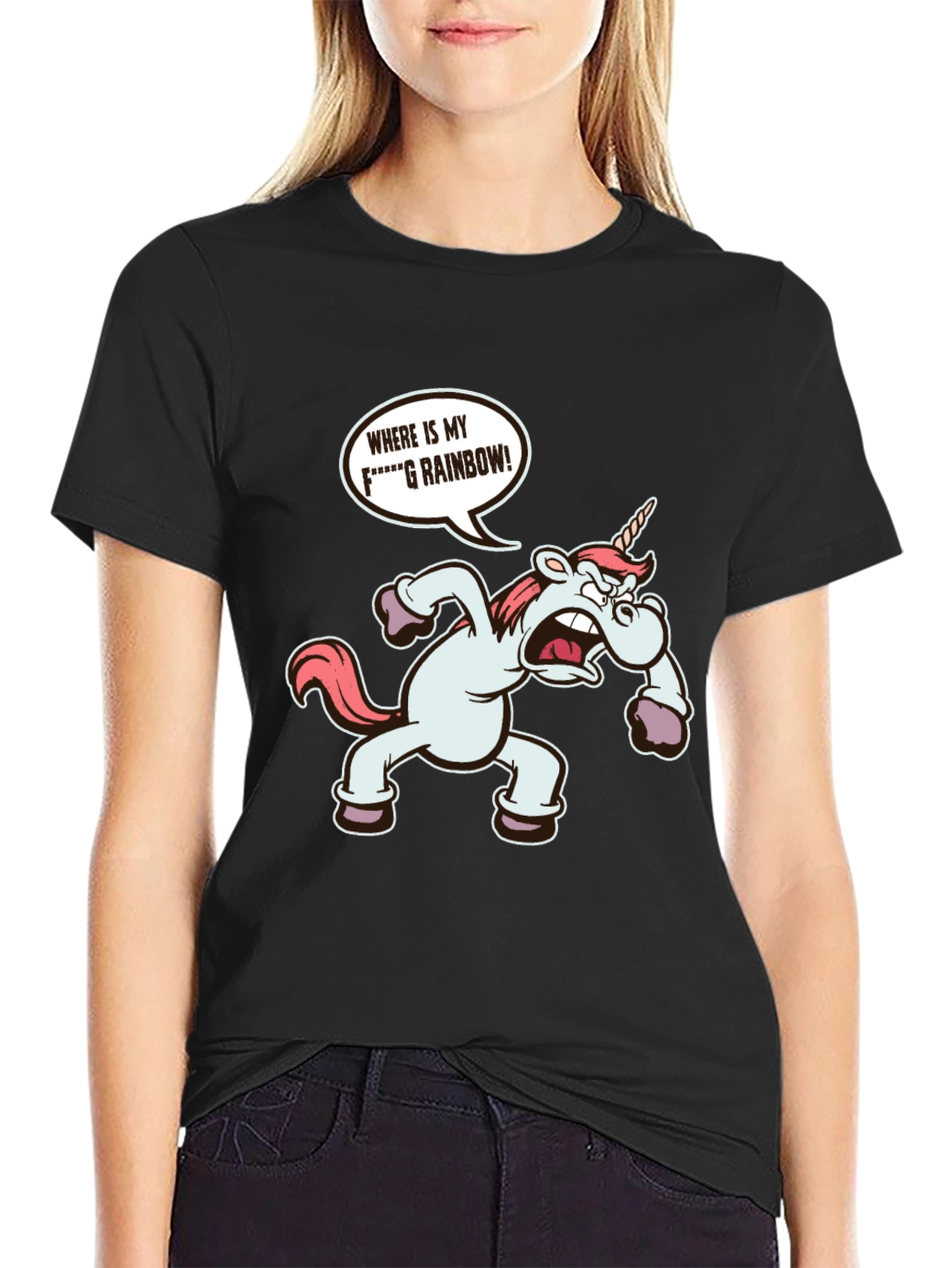 Funny Unicorn Wheres My Rainbow T-Shirt