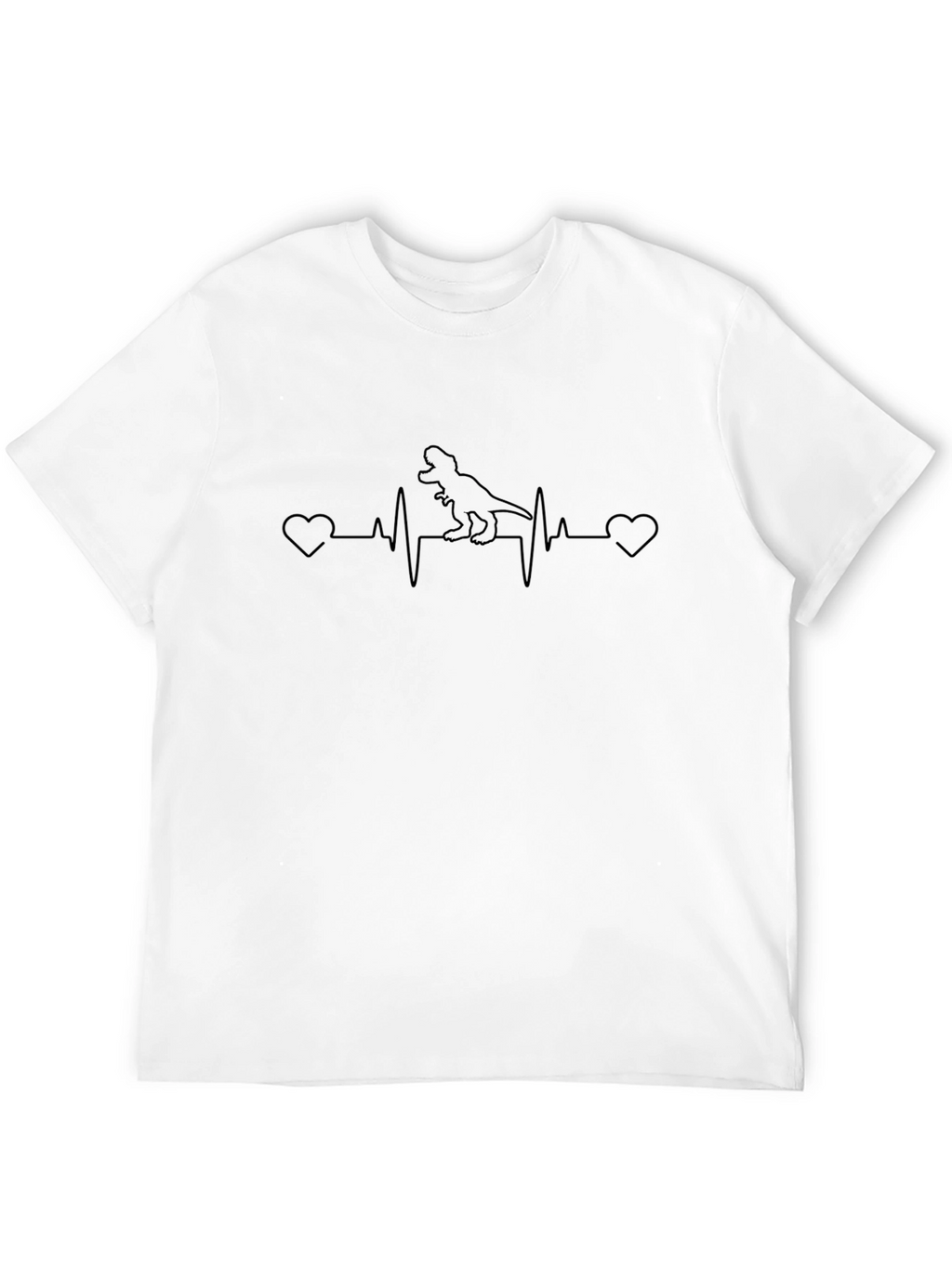 Dino Heartbeat T-Shirt - Novelty Graphic Tee