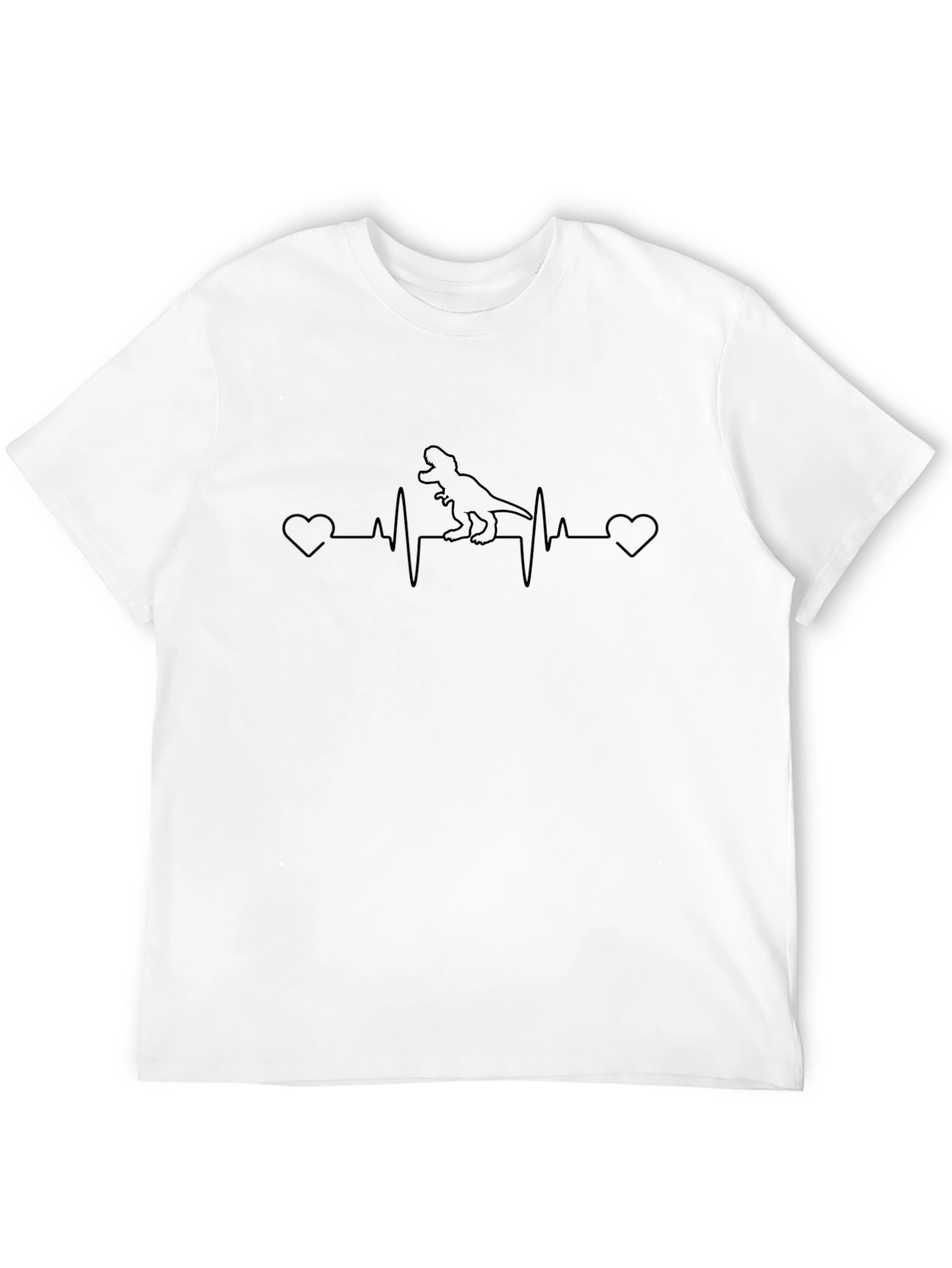 Dino Heartbeat T-Shirt - Novelty Graphic Tee