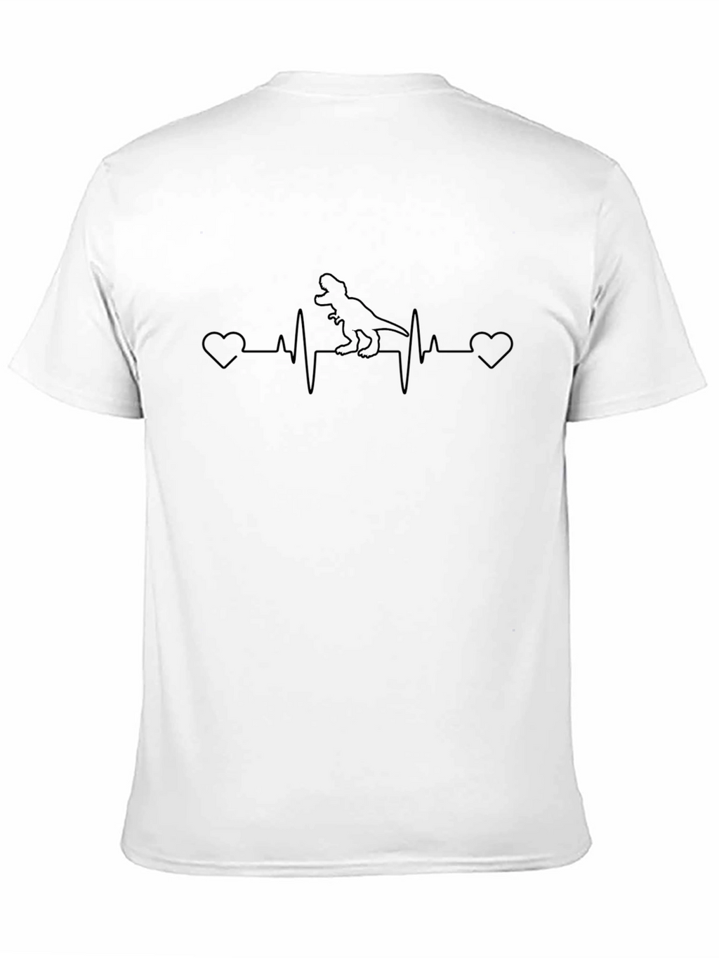 Dino Heartbeat T-Shirt - Novelty Graphic Tee