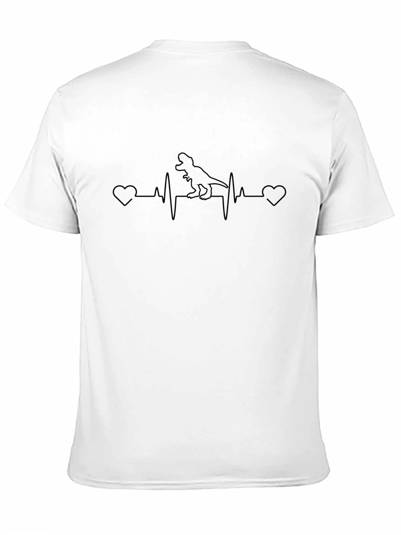 Dino Heartbeat T-Shirt - Novelty Graphic Tee