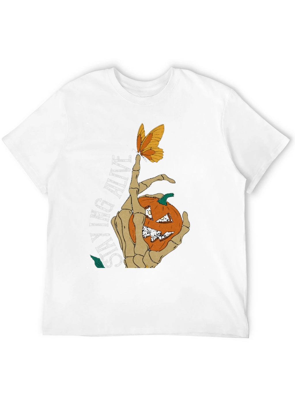 Halloween Skeleton Hand Pumpkin T-Shirt