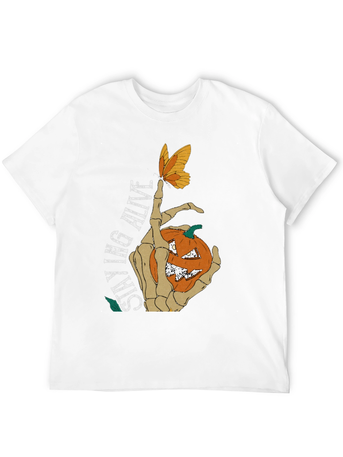 Halloween Skeleton Hand Pumpkin T-Shirt