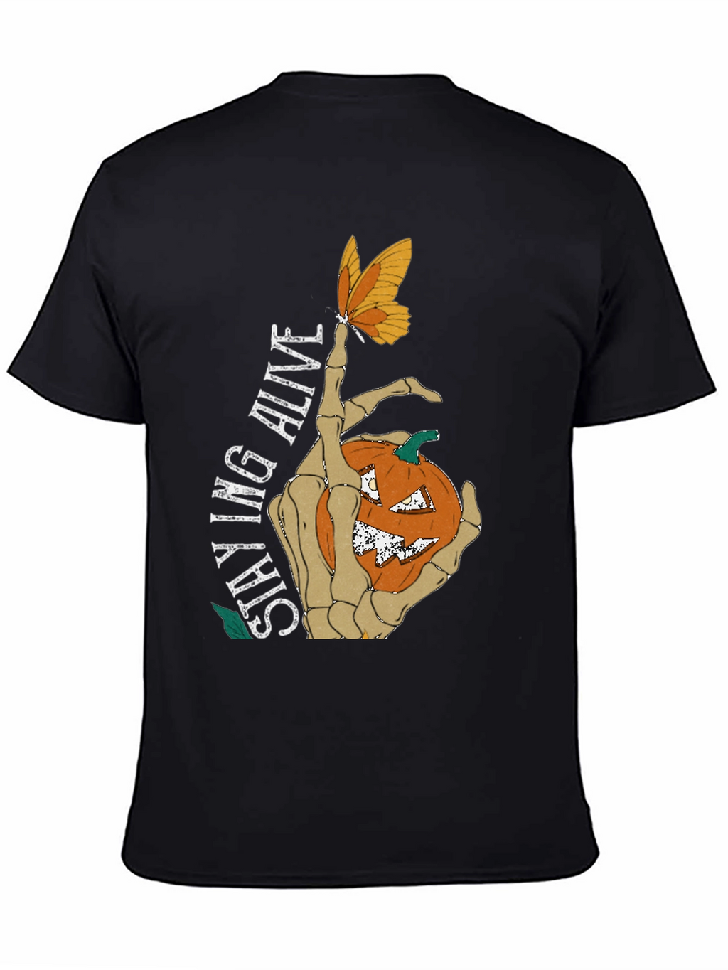 Halloween Skeleton Hand Pumpkin T-Shirt
