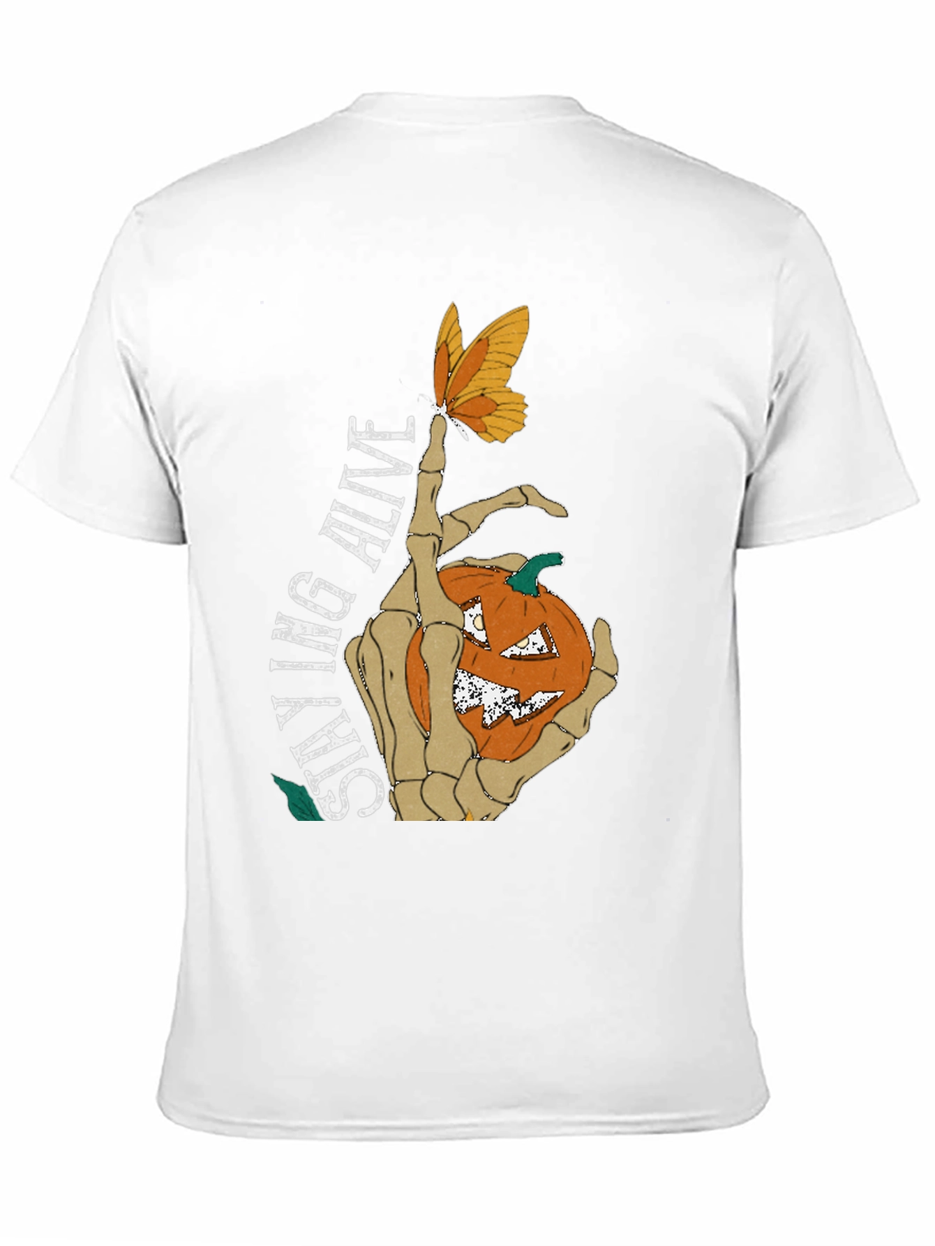 Halloween Skeleton Hand Pumpkin T-Shirt