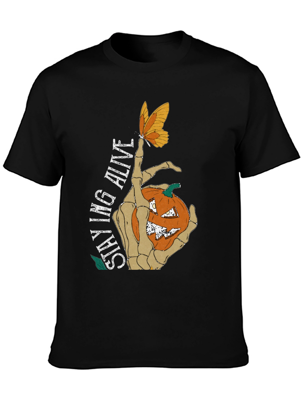 Halloween Skeleton Hand Pumpkin T-Shirt