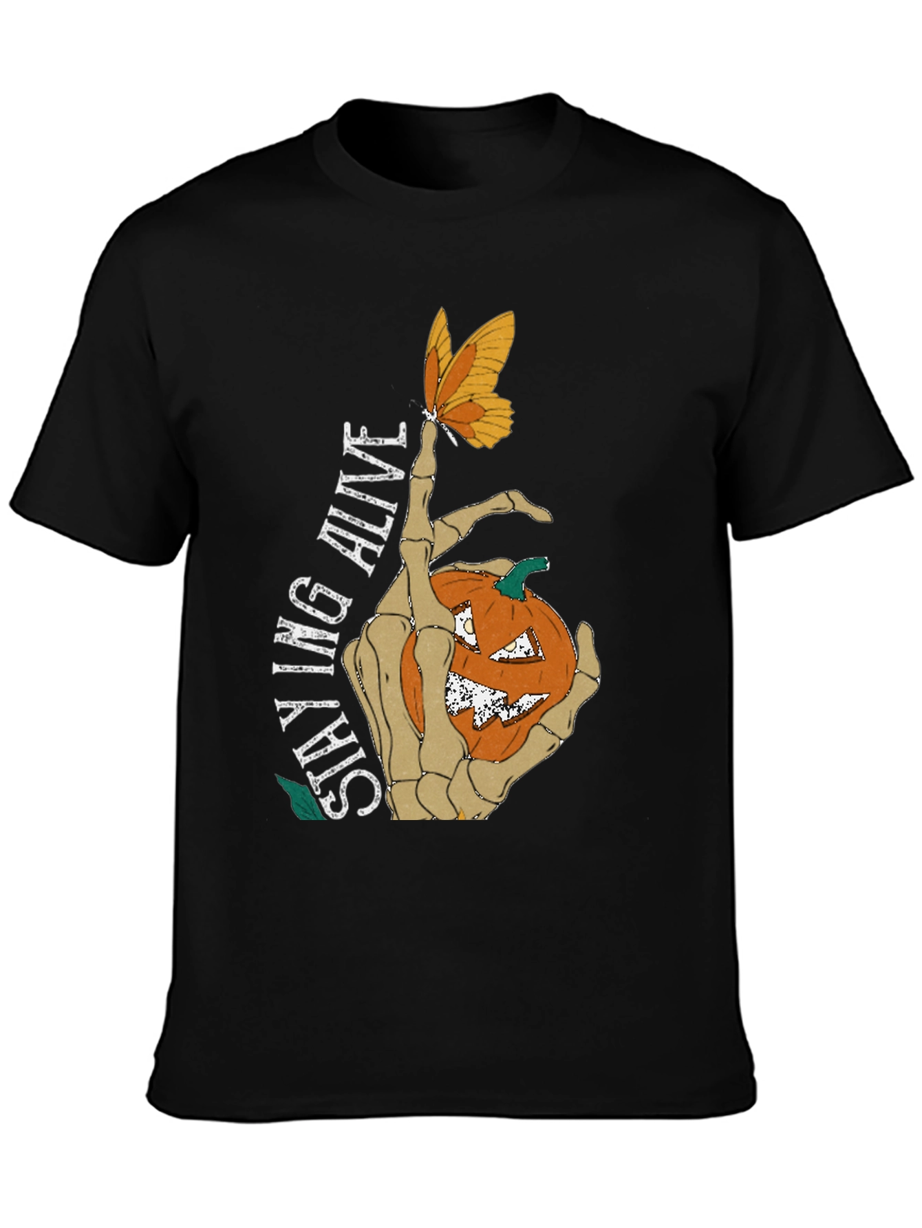 Halloween Skeleton Hand Pumpkin T-Shirt