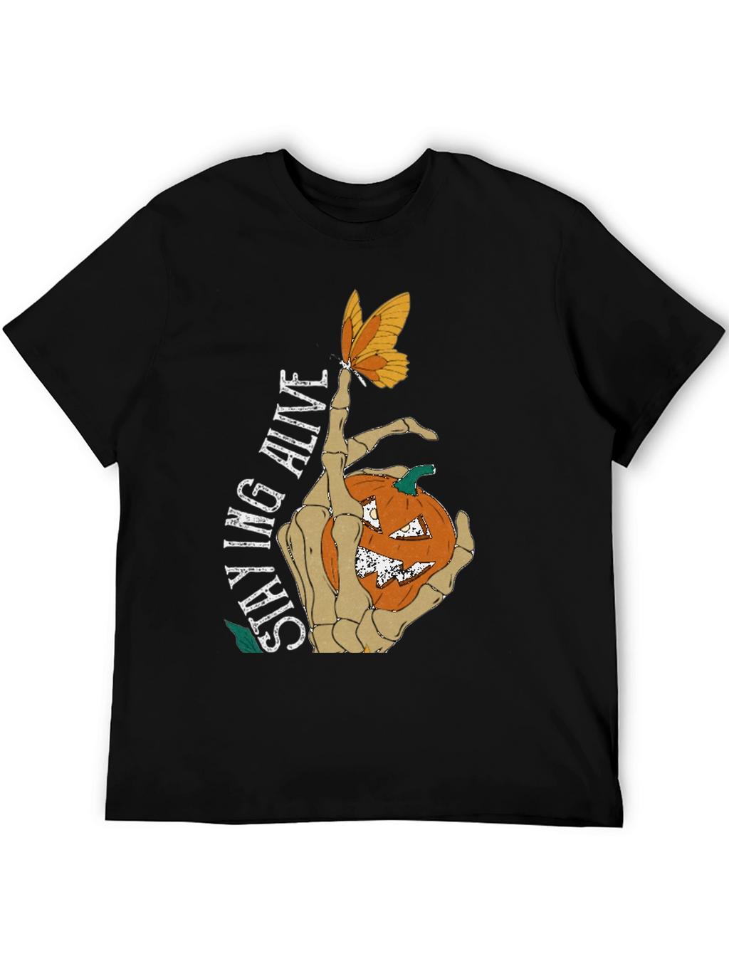 Halloween Skeleton Hand Pumpkin T-Shirt