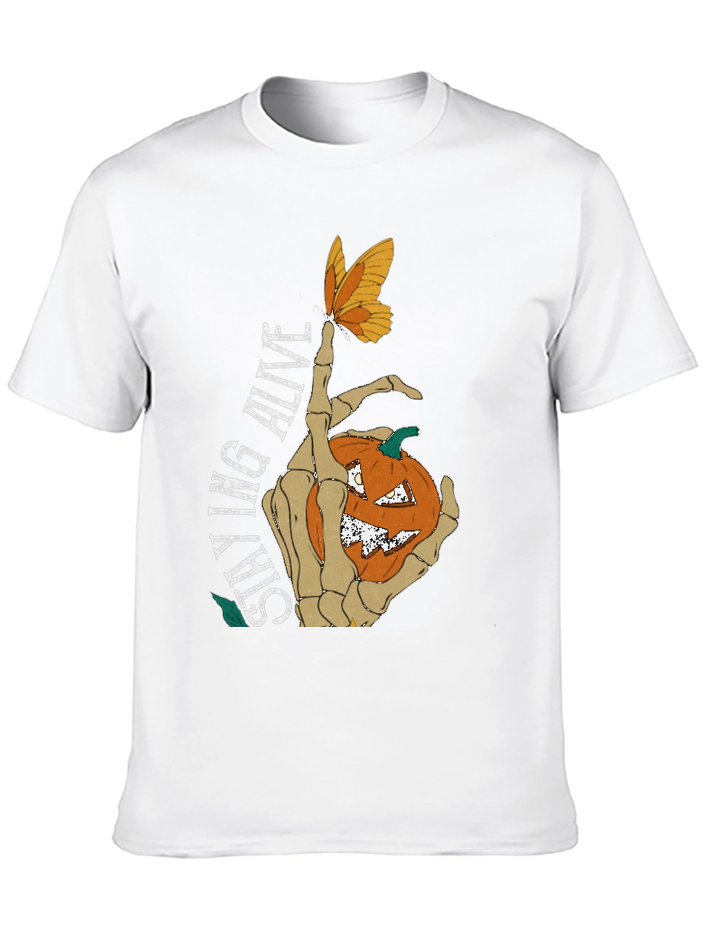 Halloween Skeleton Hand Pumpkin T-Shirt
