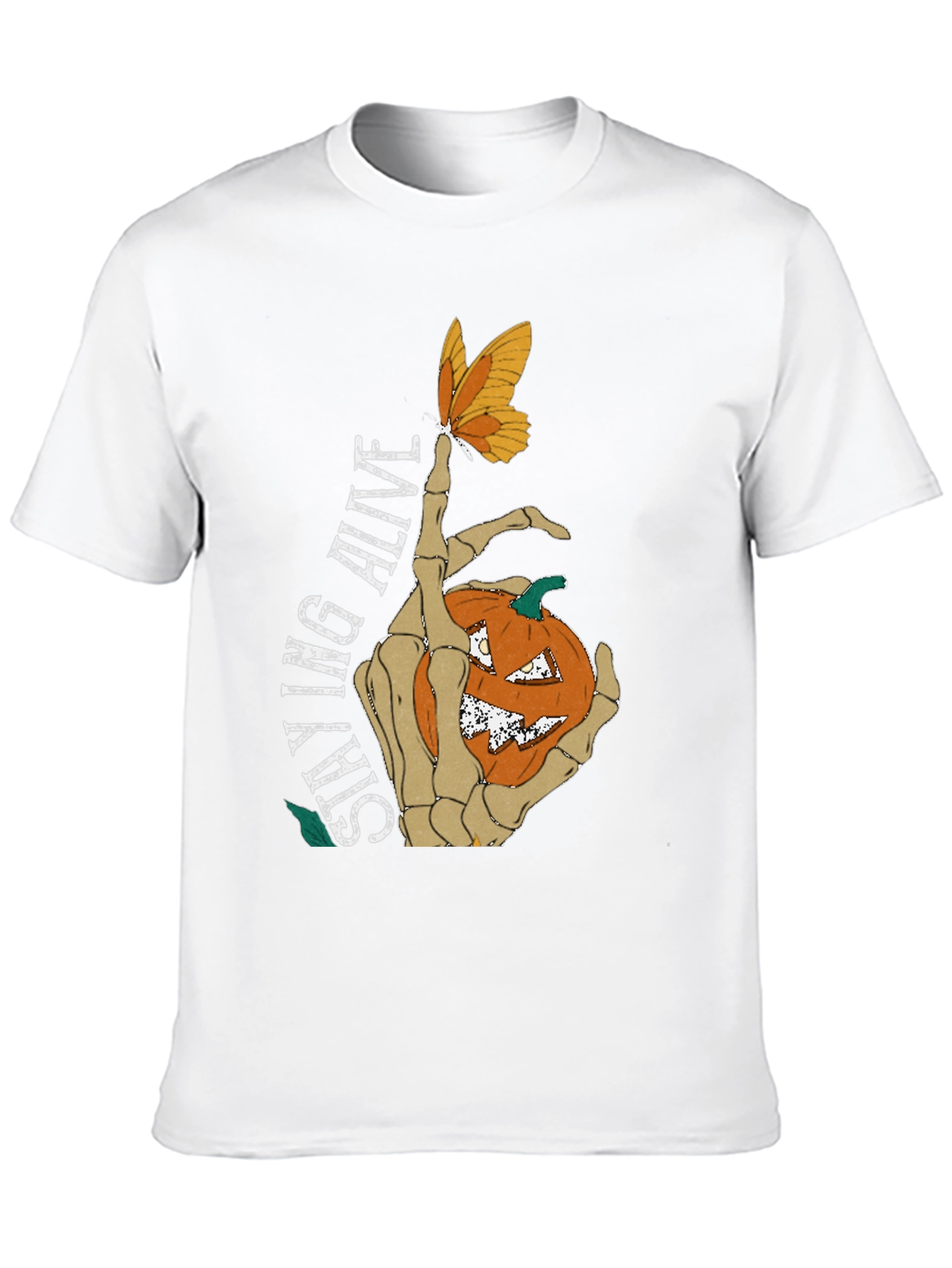 Halloween Skeleton Hand Pumpkin T-Shirt