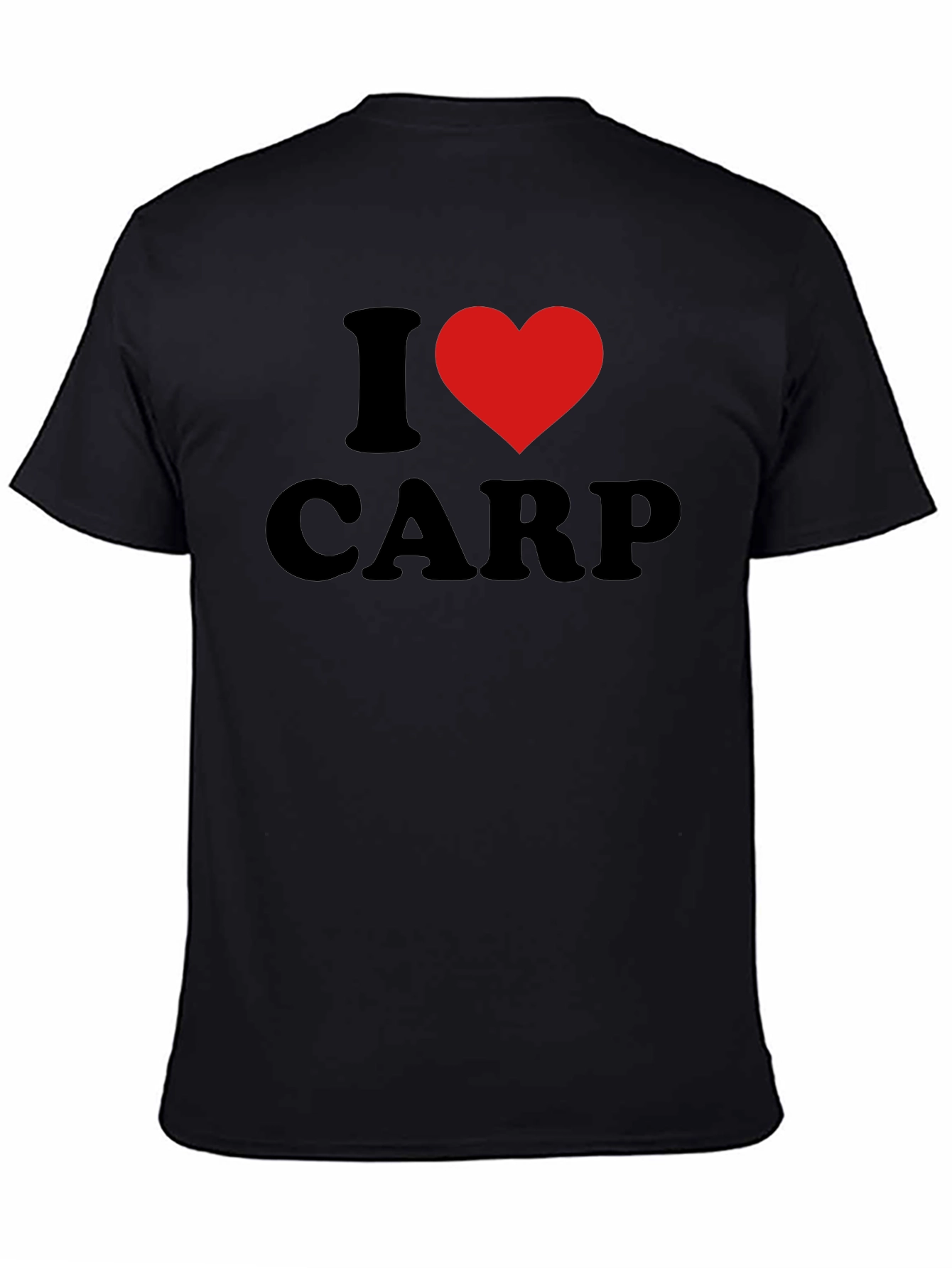 I Heart Carp Graphic T-Shirt - Black Cotton Tee