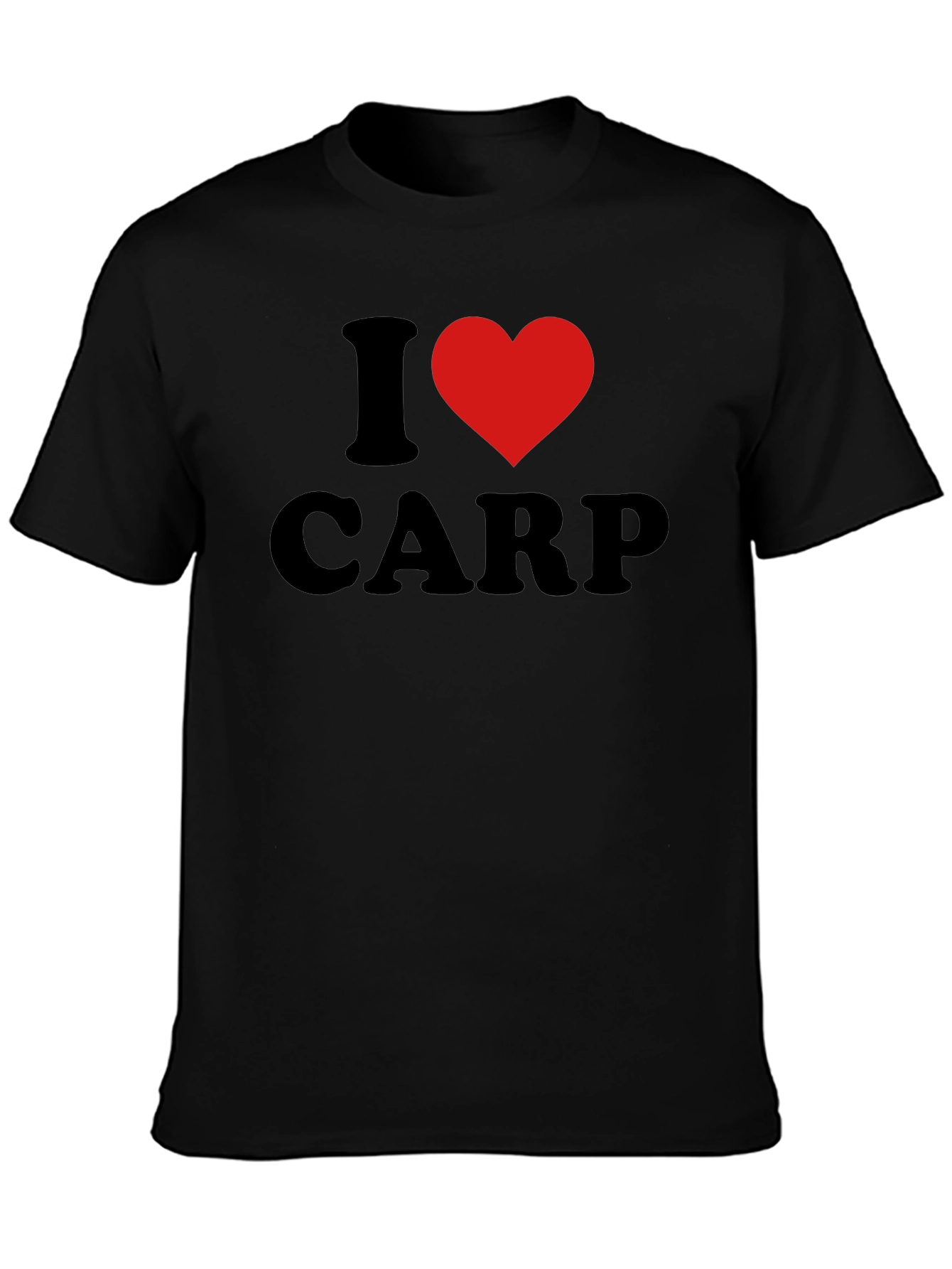 I Heart Carp Graphic T-Shirt - Black Cotton Tee
