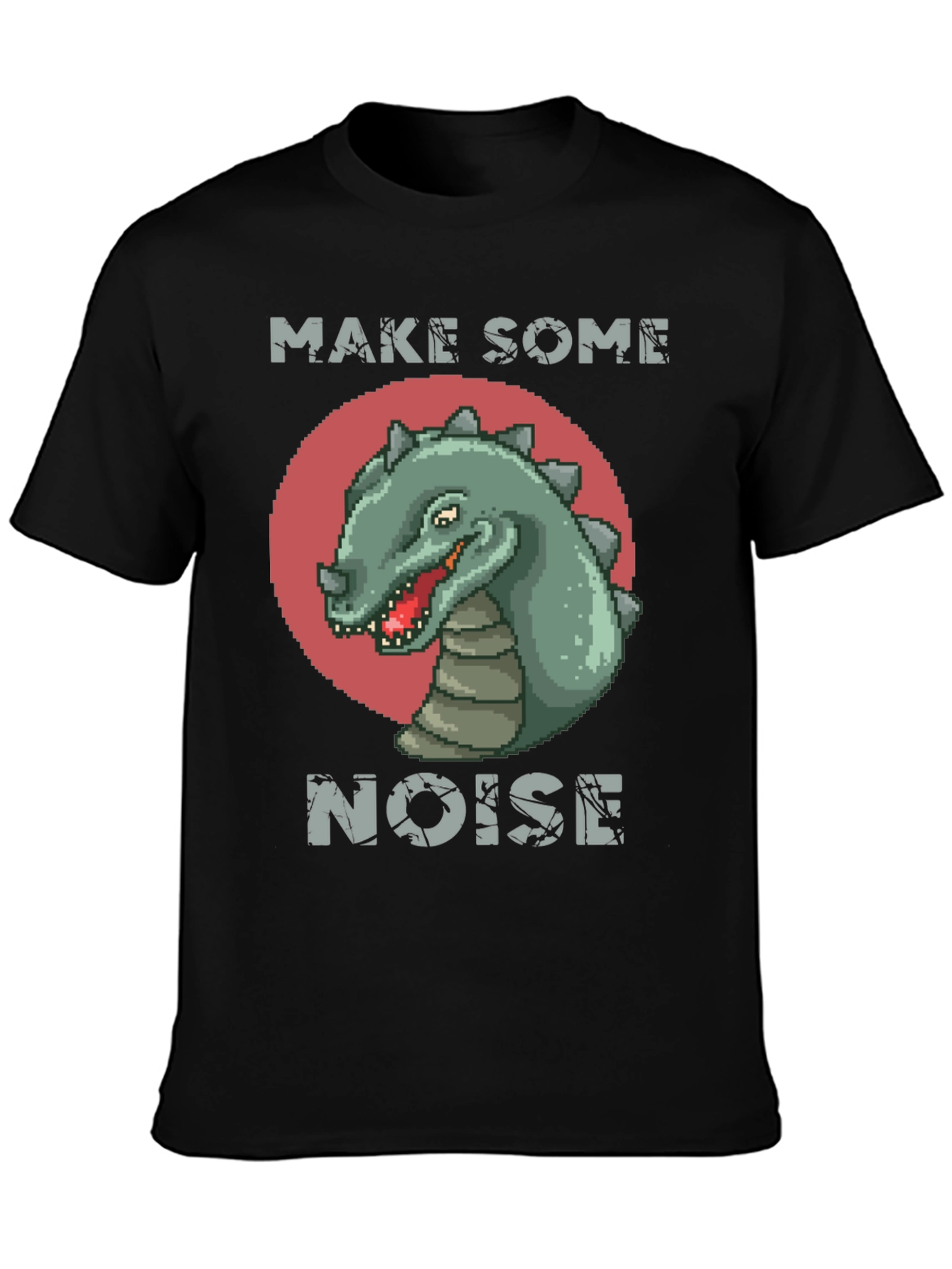 Dinosaur Pixel Art T-Shirt - Make Some Noise