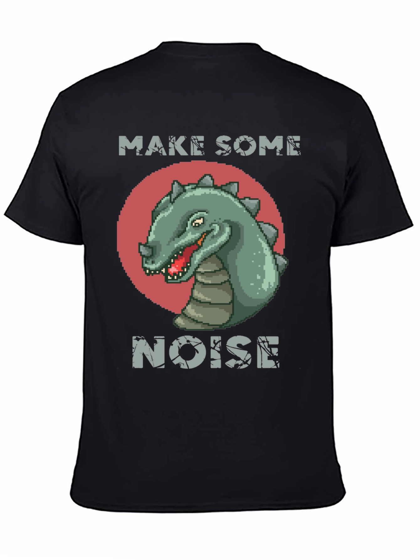 Dinosaur Pixel Art T-Shirt - Make Some Noise