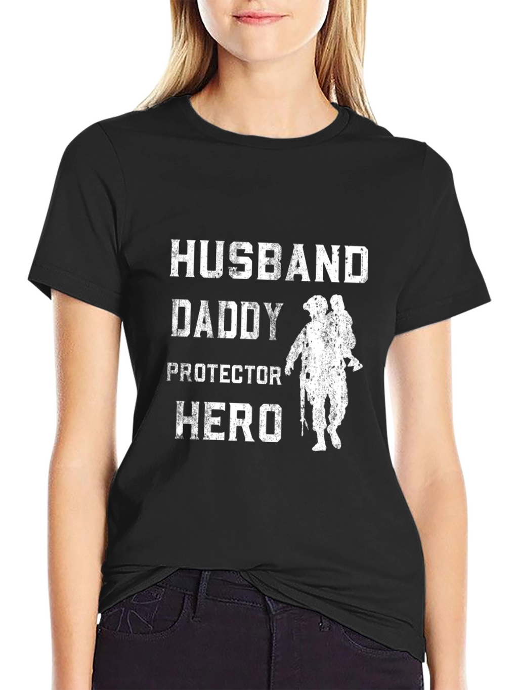 Husband Daddy Protector Hero Graphic Tee