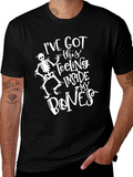 Funny Halloween Skeleton Graphic T-Shirt