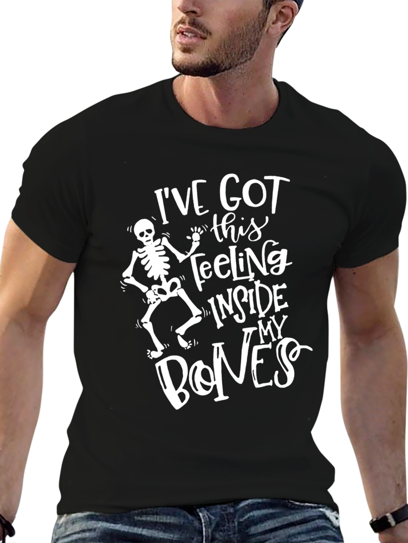 Funny Halloween Skeleton Graphic T-Shirt