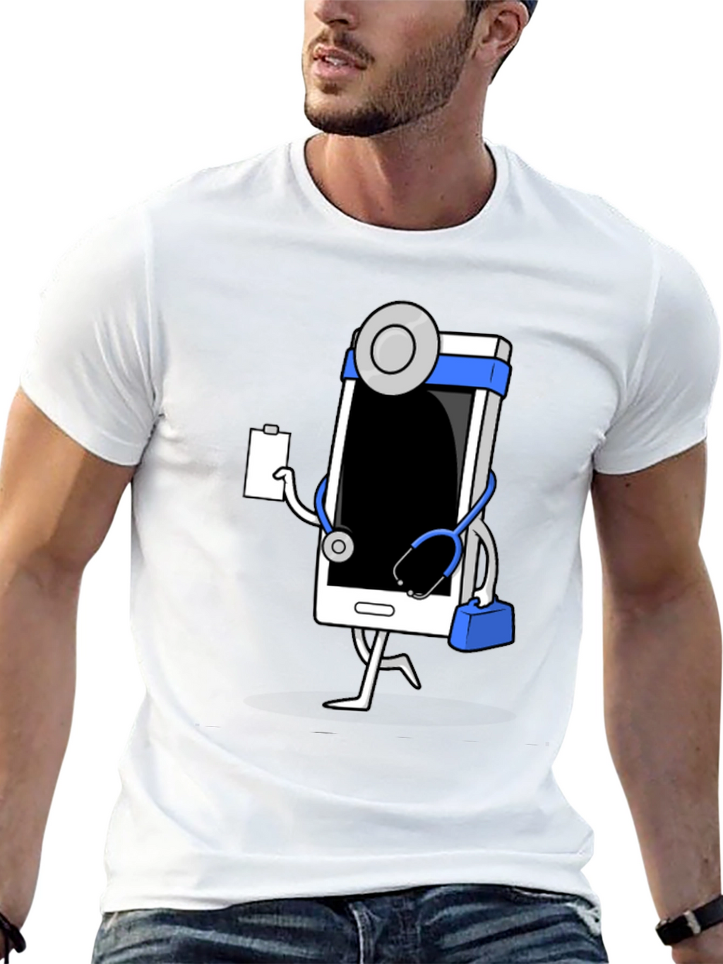 Doctor Phone Black T-Shirt