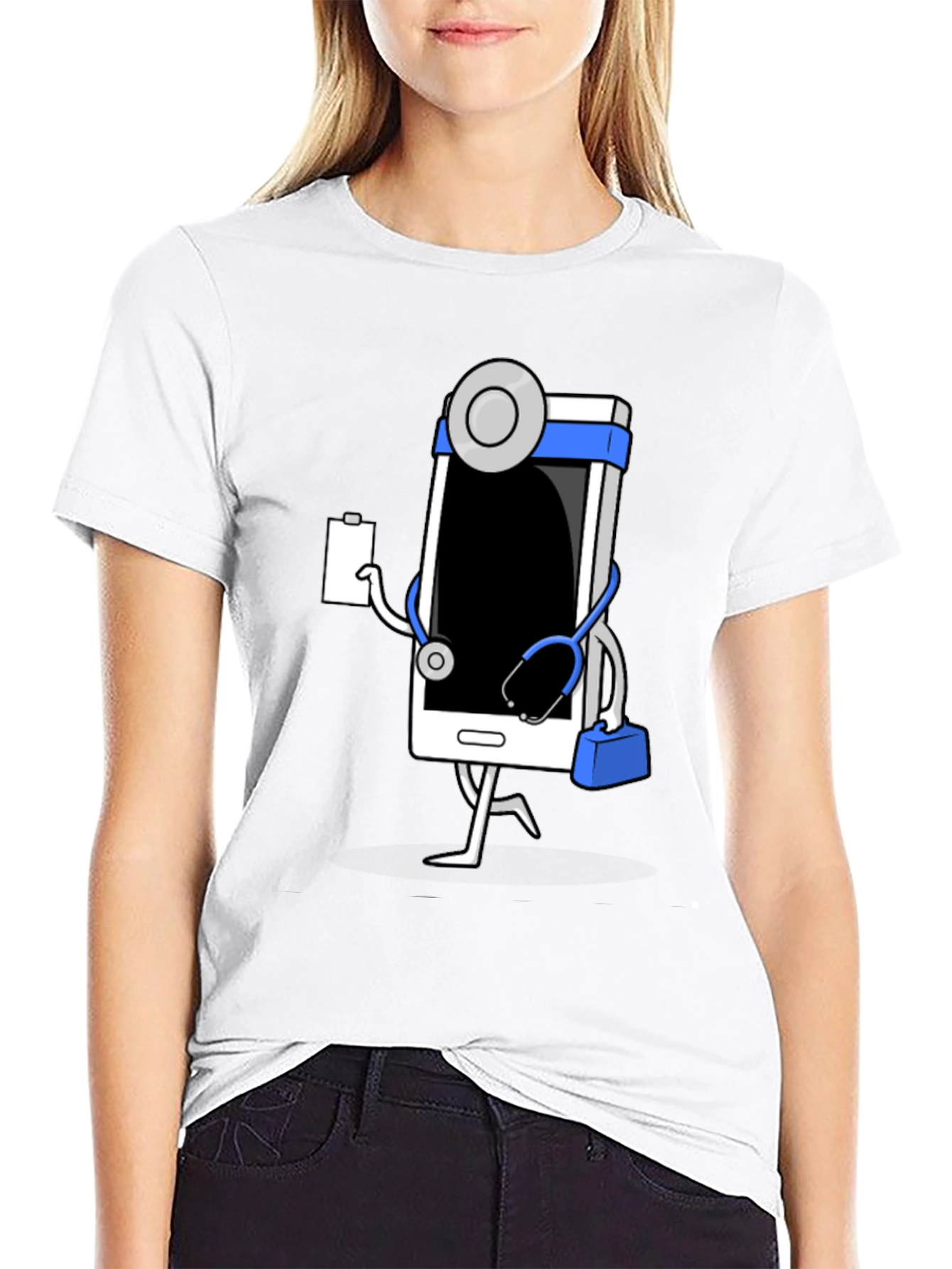 Doctor Phone Black T-Shirt