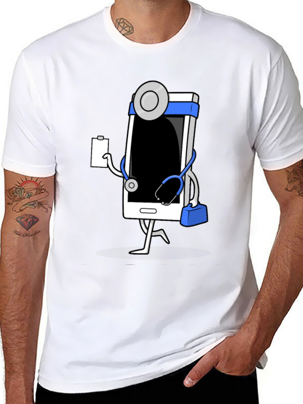 Doctor Phone Black T-Shirt